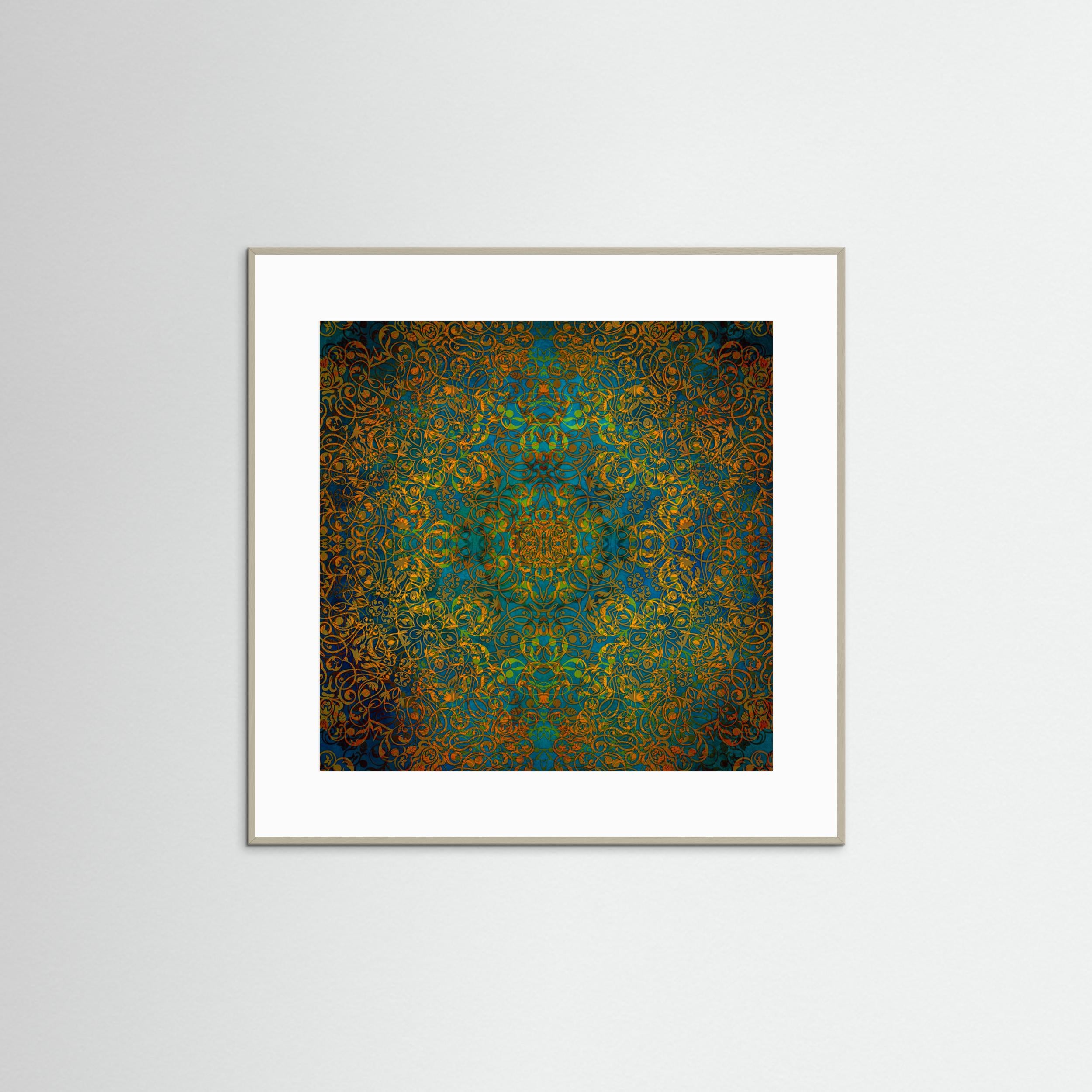 Magic Mandala Abstraction Art (2) by Justyna Jaszke Fine Art Paper