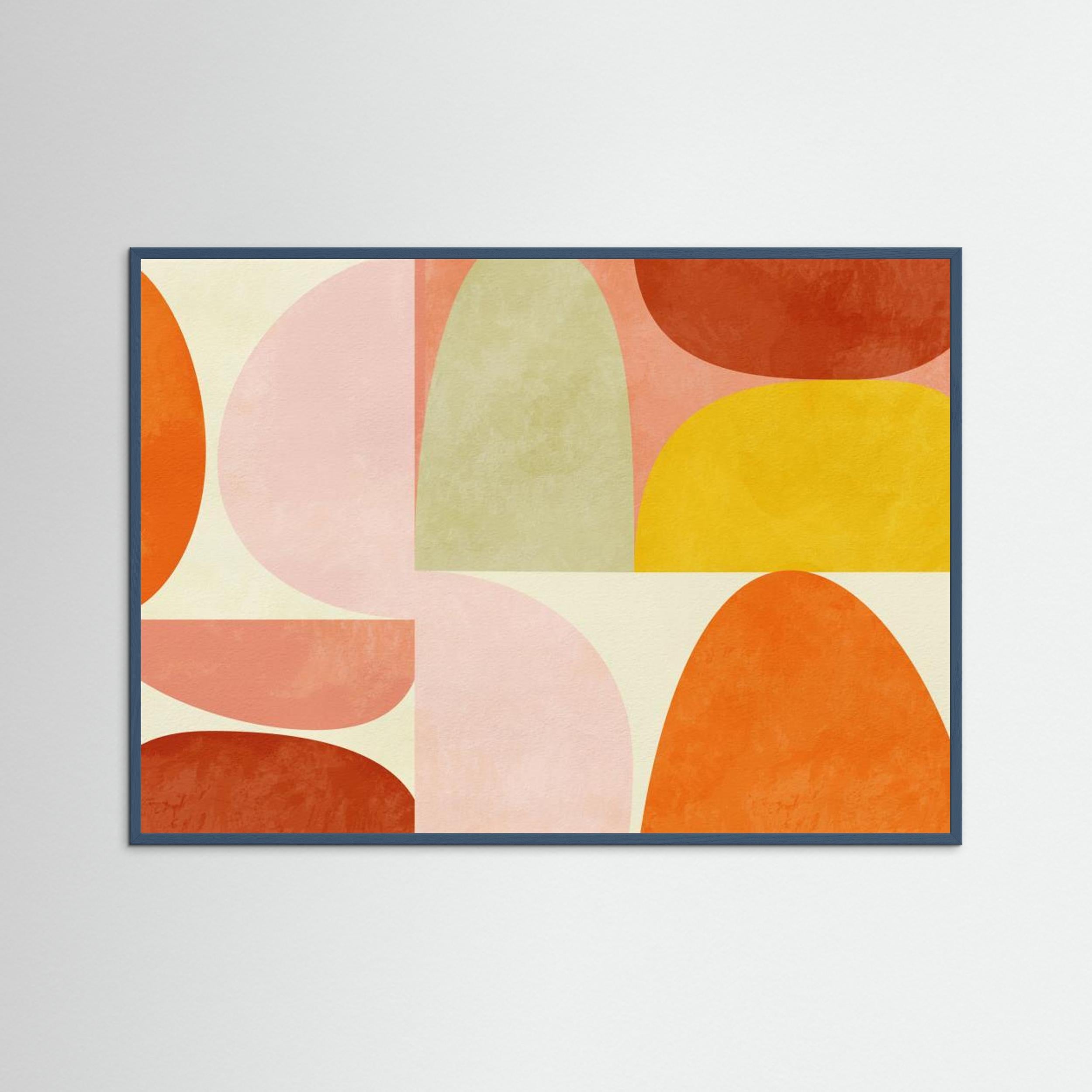 Warm Pastel Geometry by Ana Rut Bre Fine Art Paper