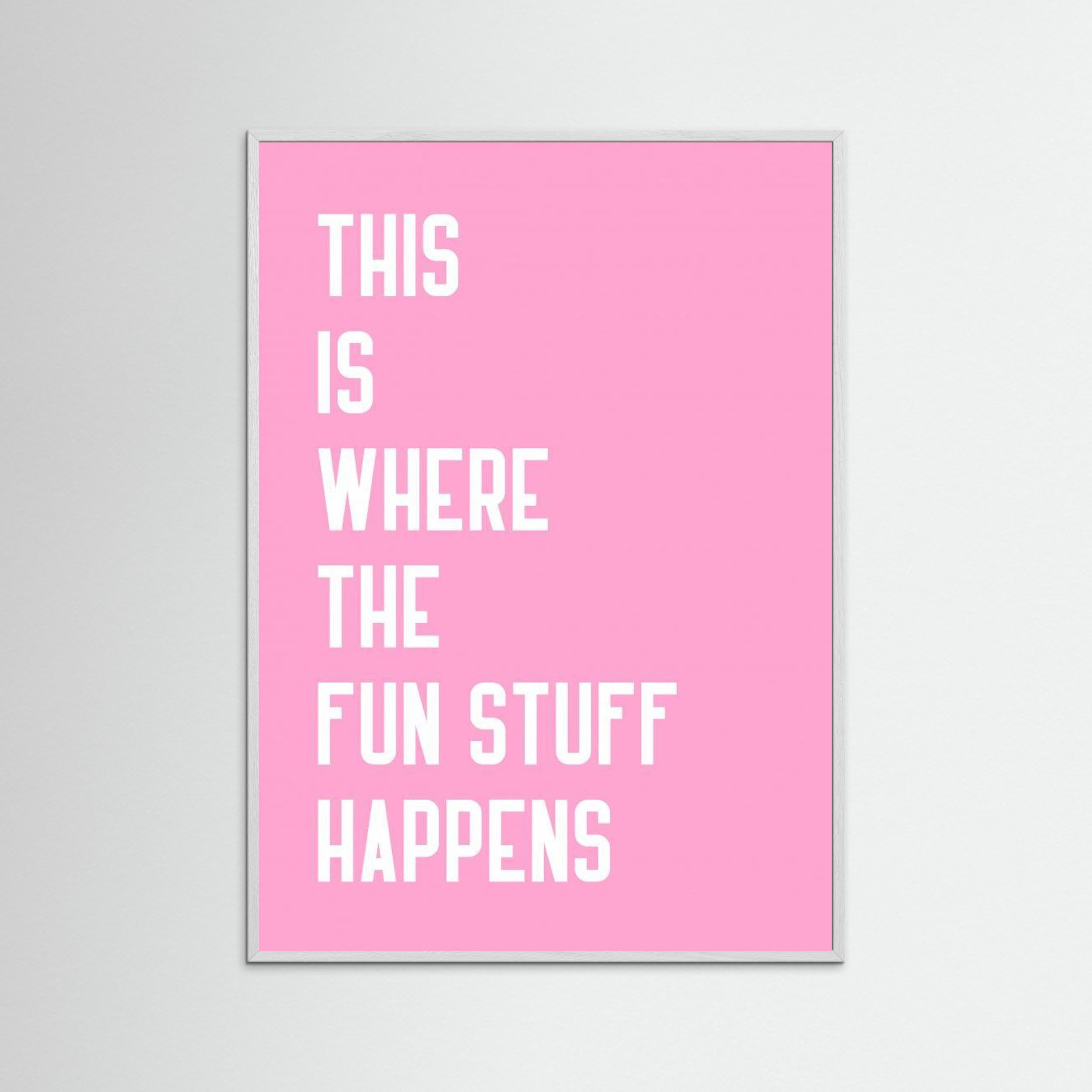 Where the fun stuff happen by Athene Fritsch Fine Art Paper 