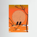Birds in the sunset by NicholasFine Art Paper 