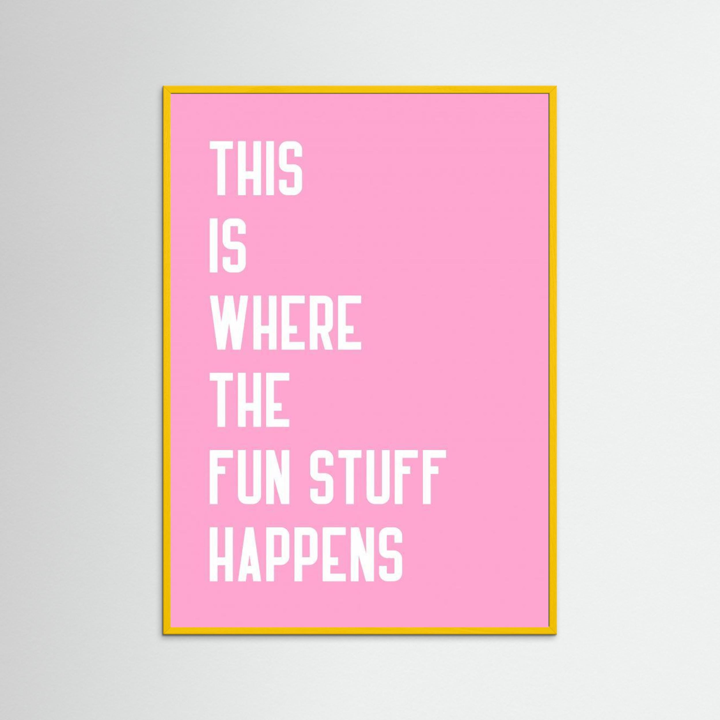 Where the fun stuff happen by Athene Fritsch Fine Art Paper 