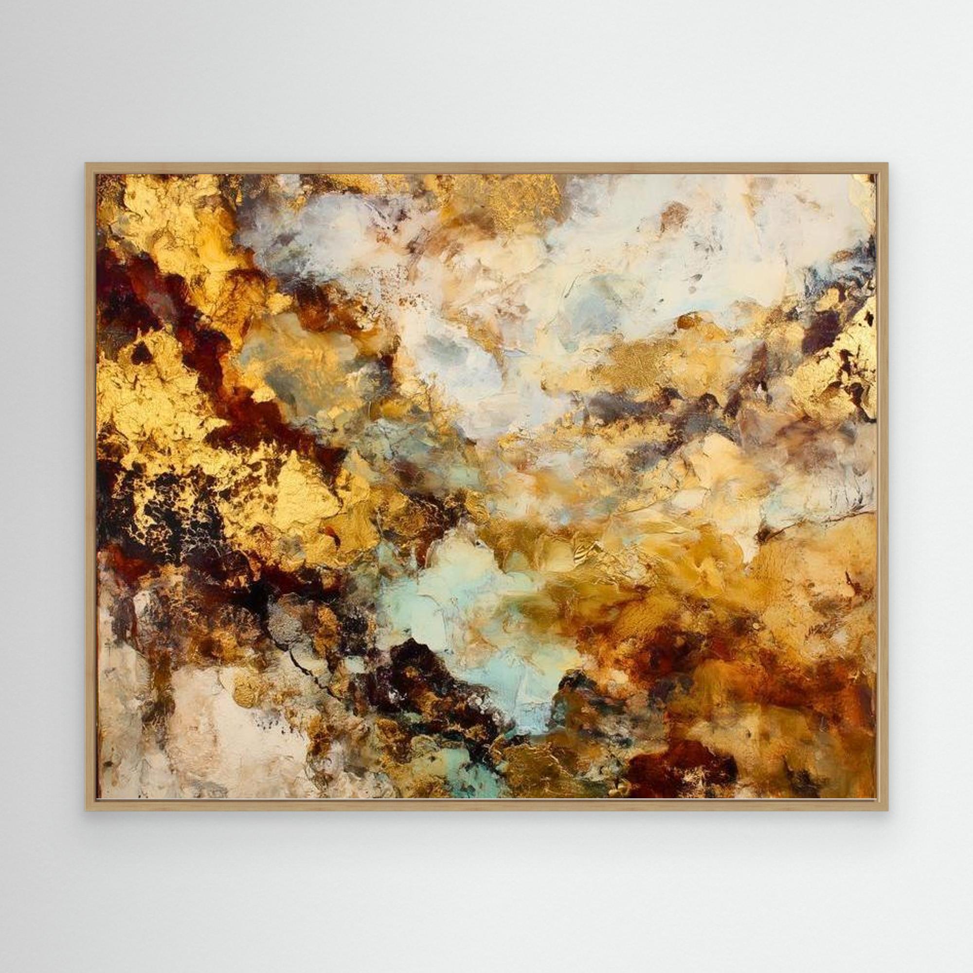 Burning Gold No.1 By Natty Jaxxx The Frame Gain Canvas