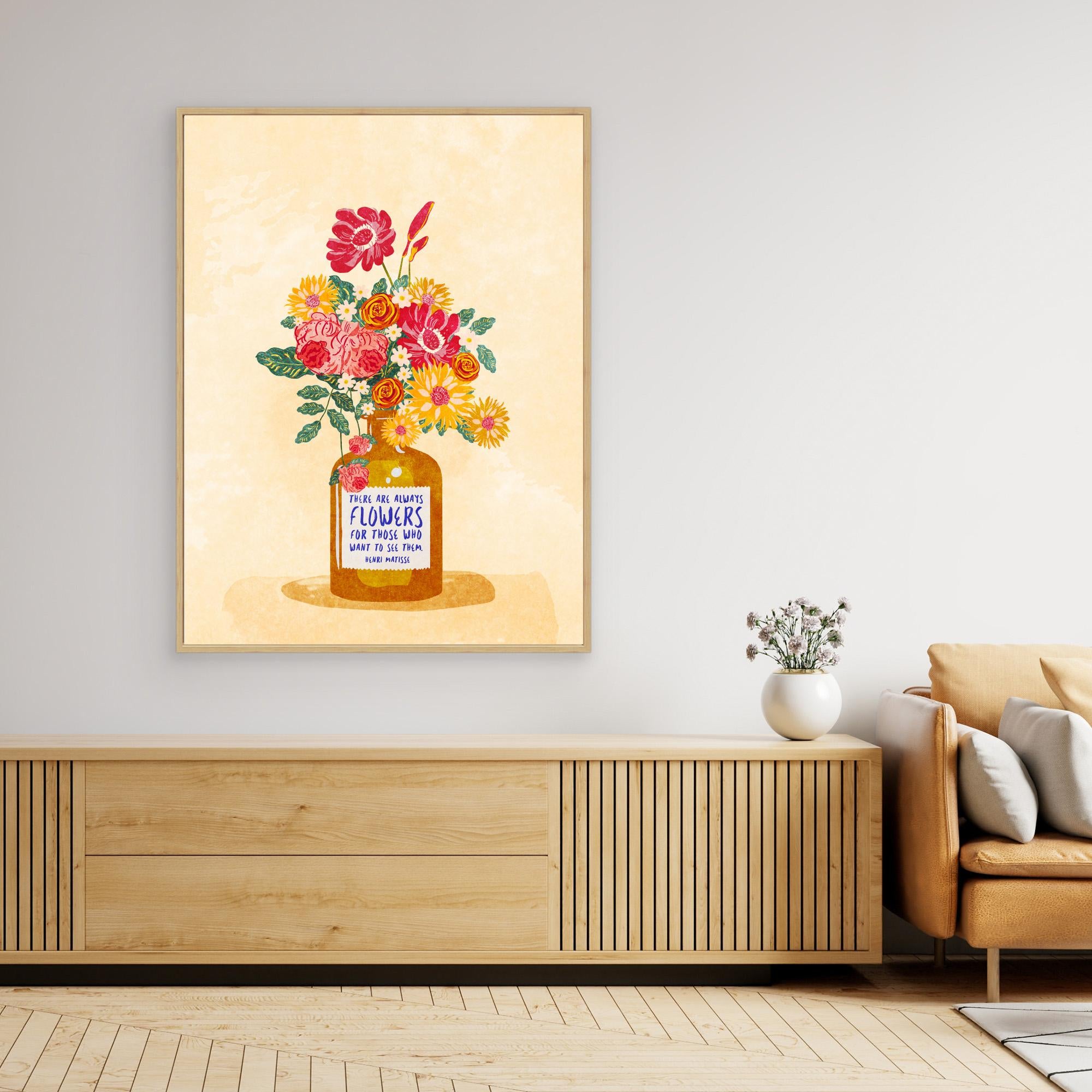 Always flowers by Raissa Oltmanns Canvas