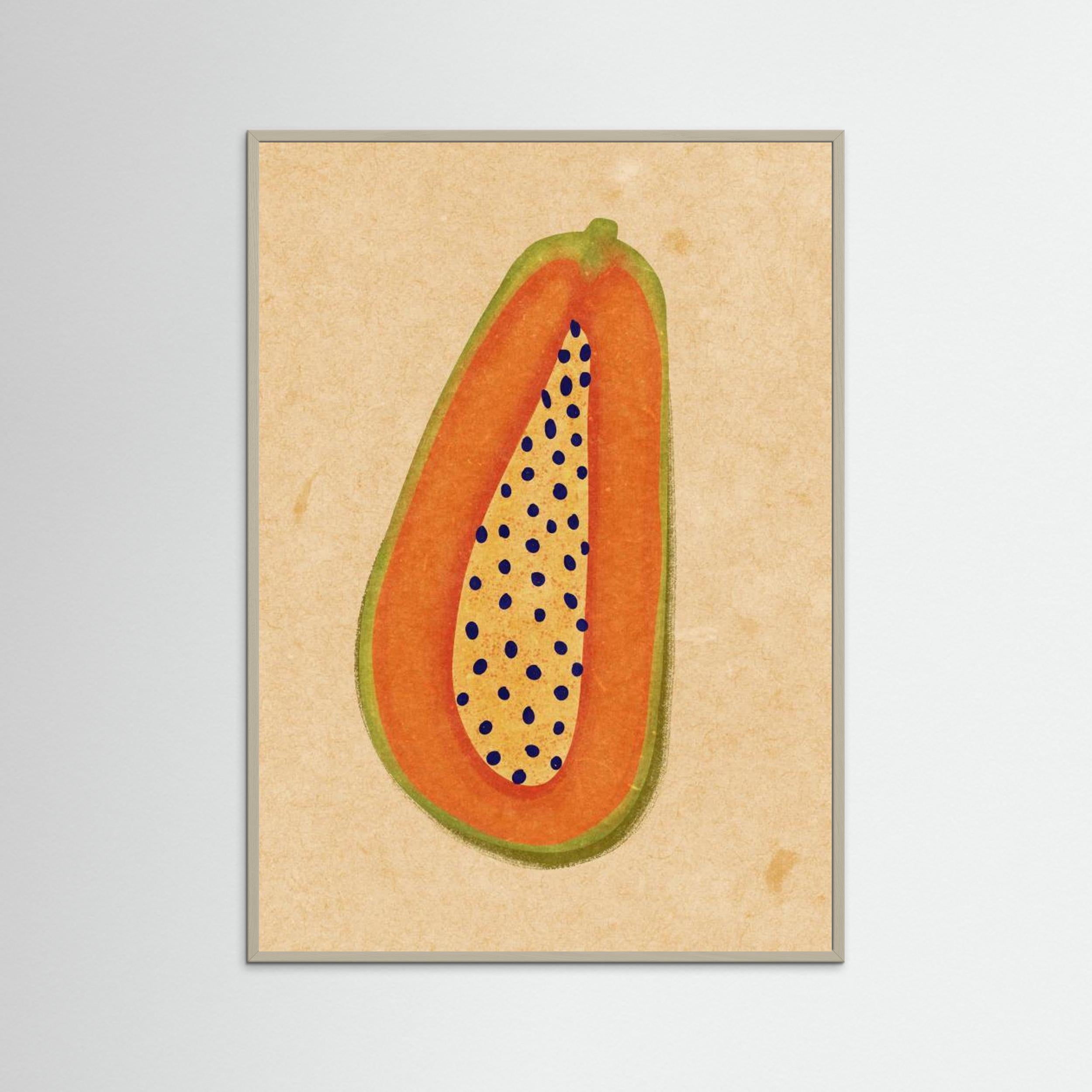 Simple papaya by Raissa Oltmanns Fine Art Paper 