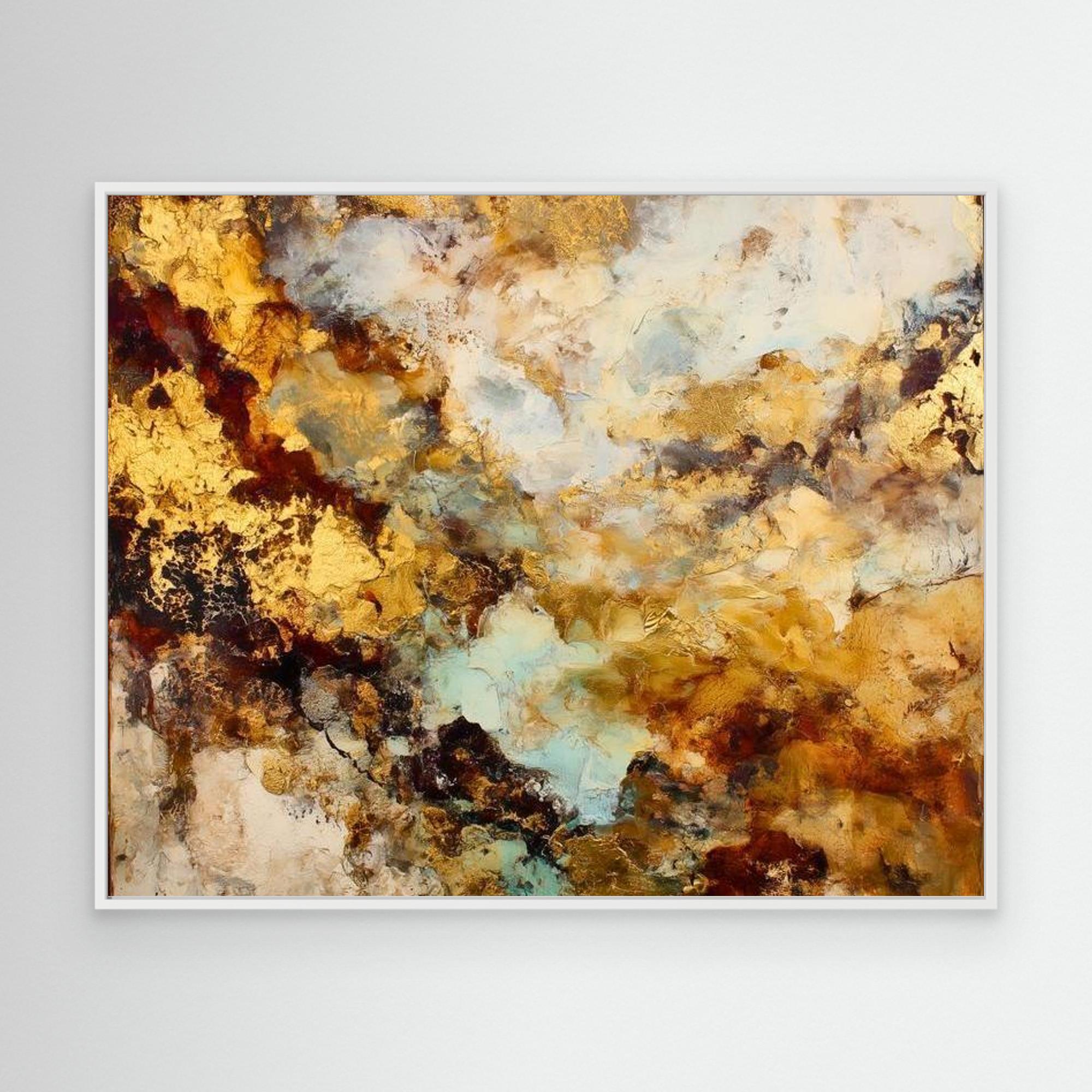 Burning Gold No.1 By Natty Jaxxx The Frame Gain Canvas
