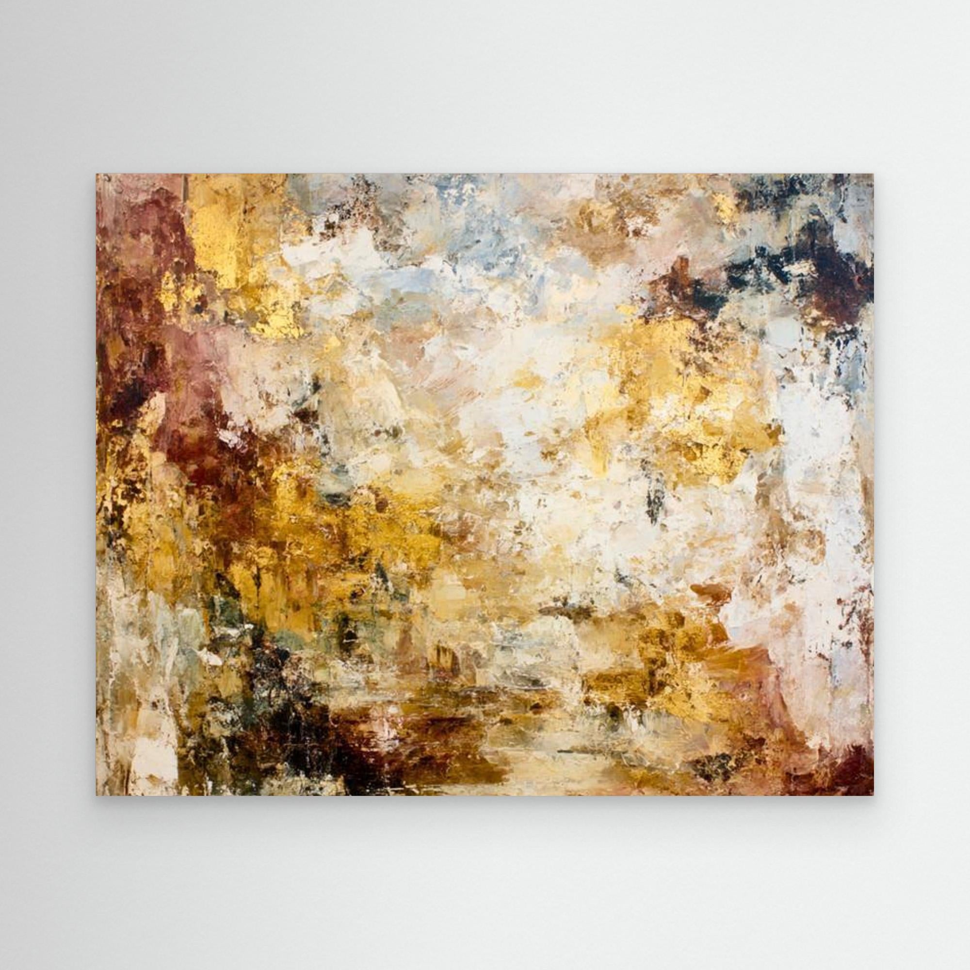 Burning Gold No.2 By Natty Jaxxx The Frame Gain Canvas