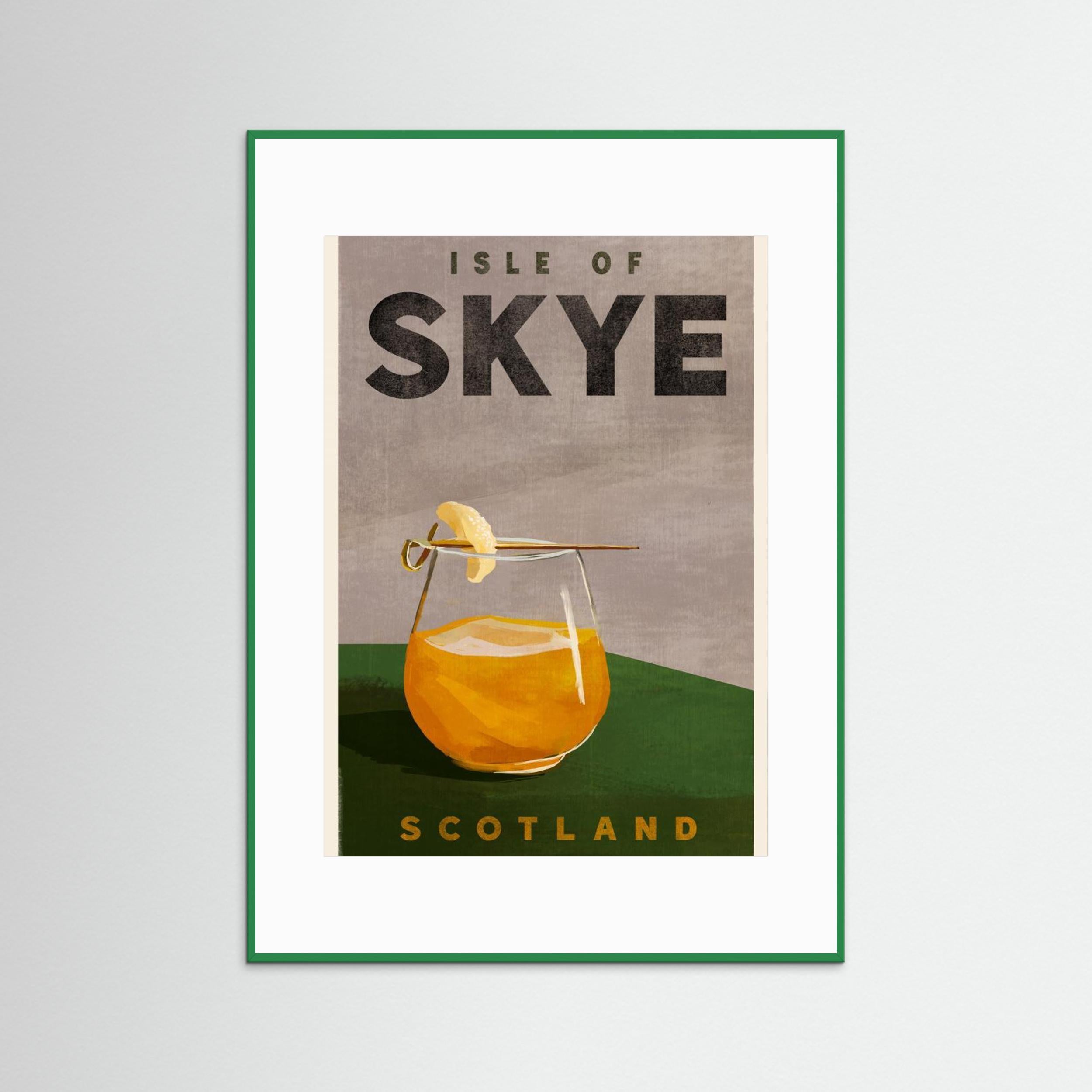 Isle Of Skye Scotland Scotch Cocktail Travel Poster by The Whiskey Ginger Fine Art Paper 