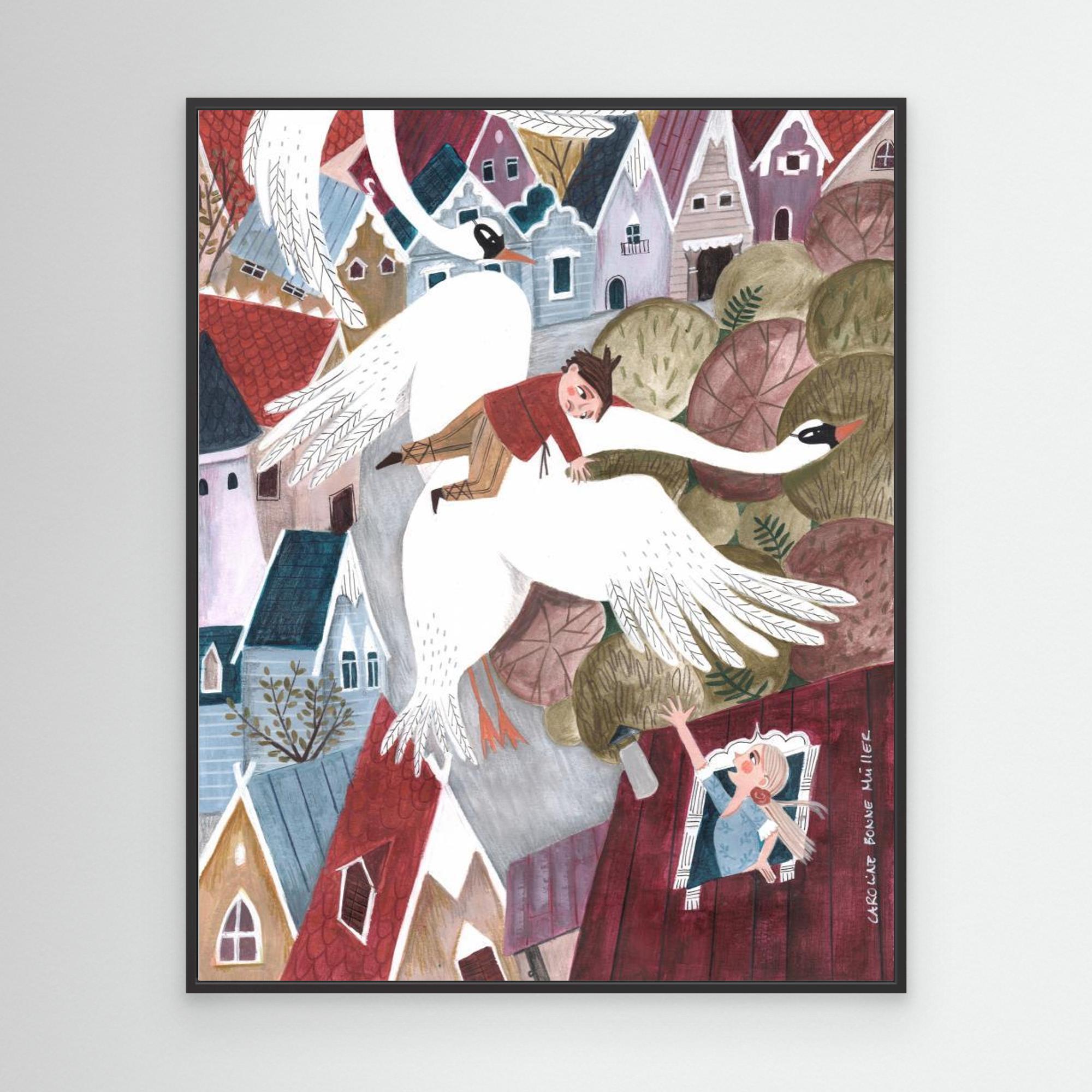 The magical wild geese by Caroline Bonne Müller Canvas