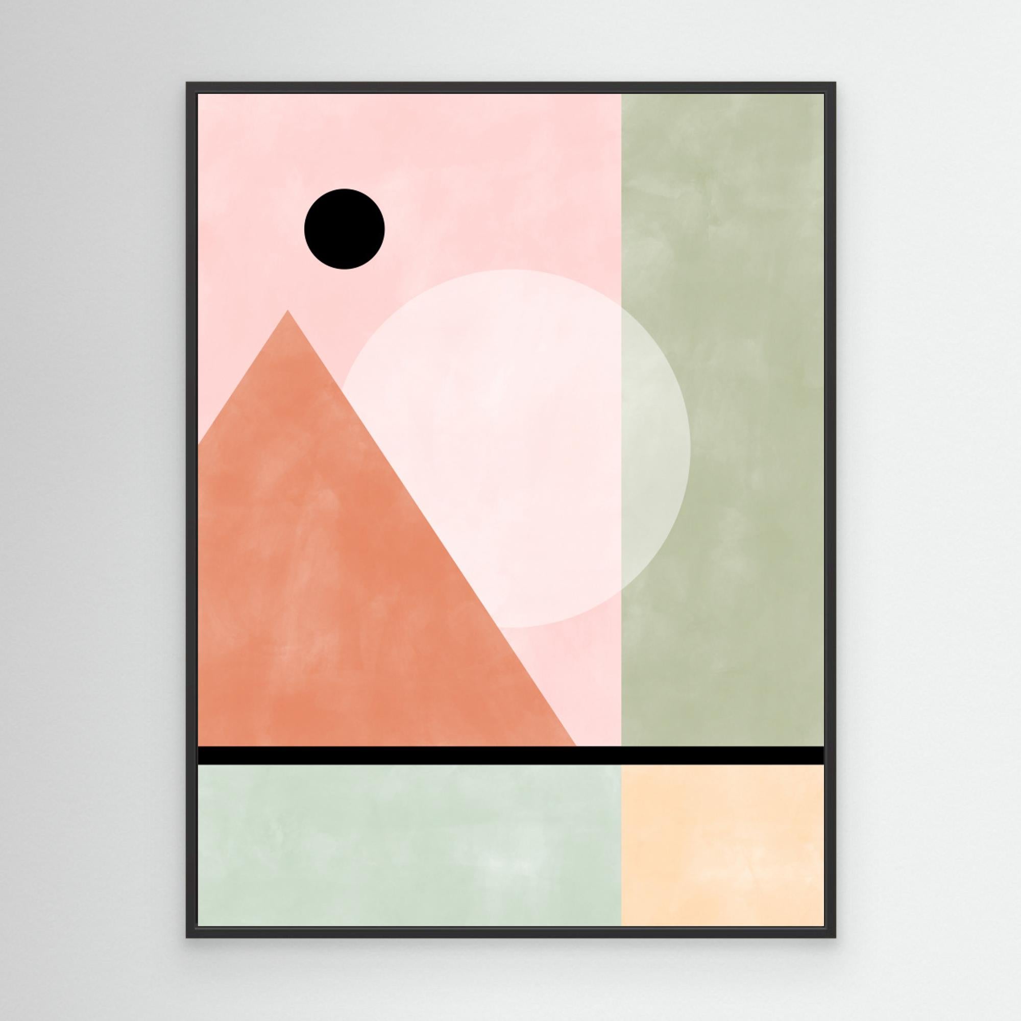 3x4 Aspectratio Pinkgreen27 by Elena Ristova Canvas