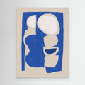 Organic shape cut out in blue by Little Dean Canvas