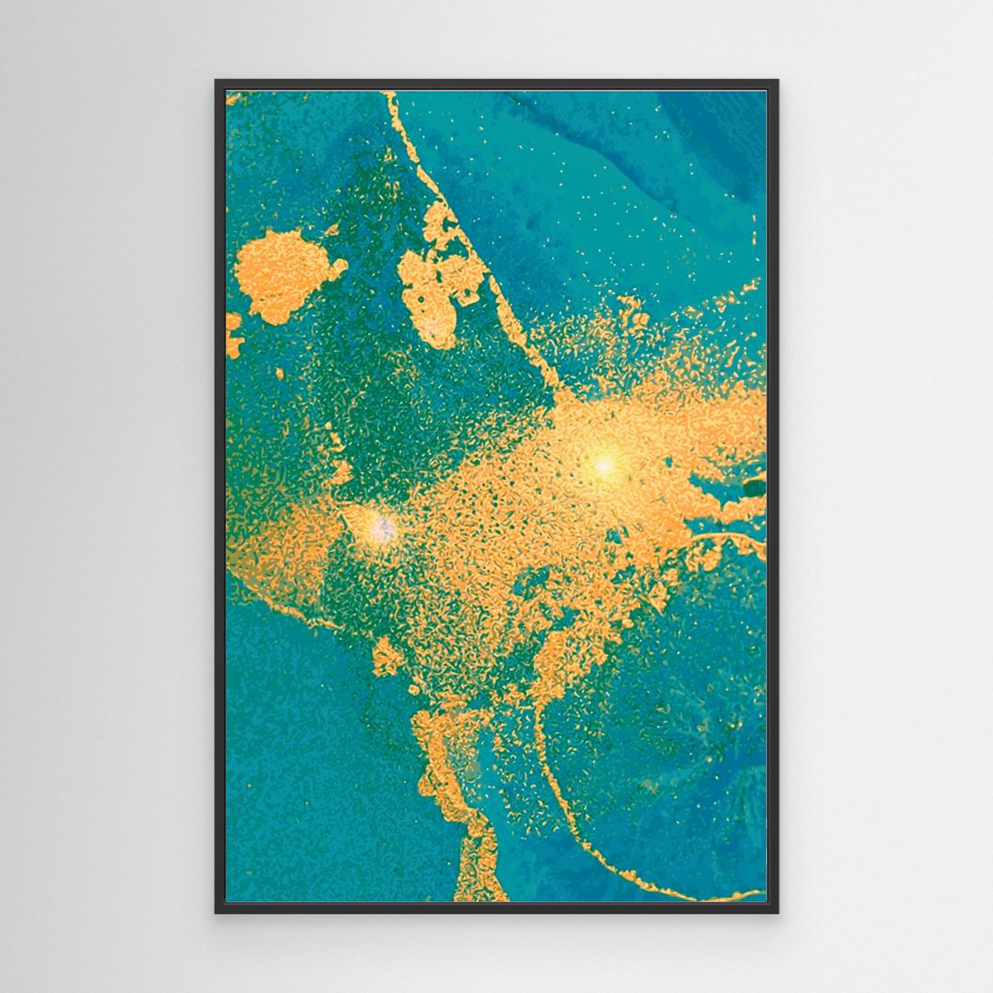 Rich Ocean No.1 by The Frame Gain Canvas