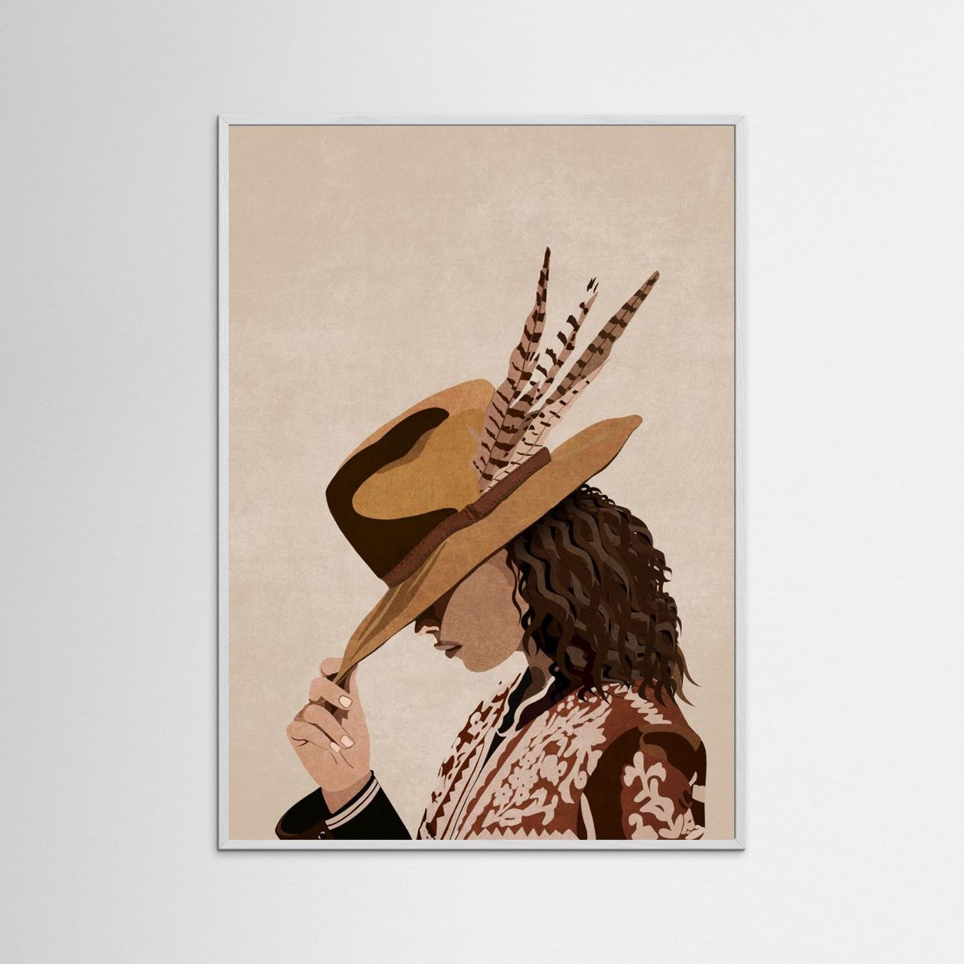 Brunette by Emel Tunaboylu Fine Art Paper
