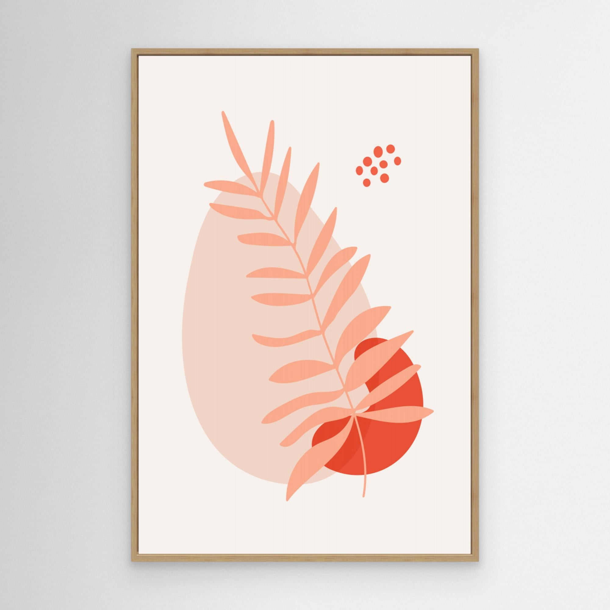 Abstract Botanical Boho Leaves 64 by Dina Dankers Canvas