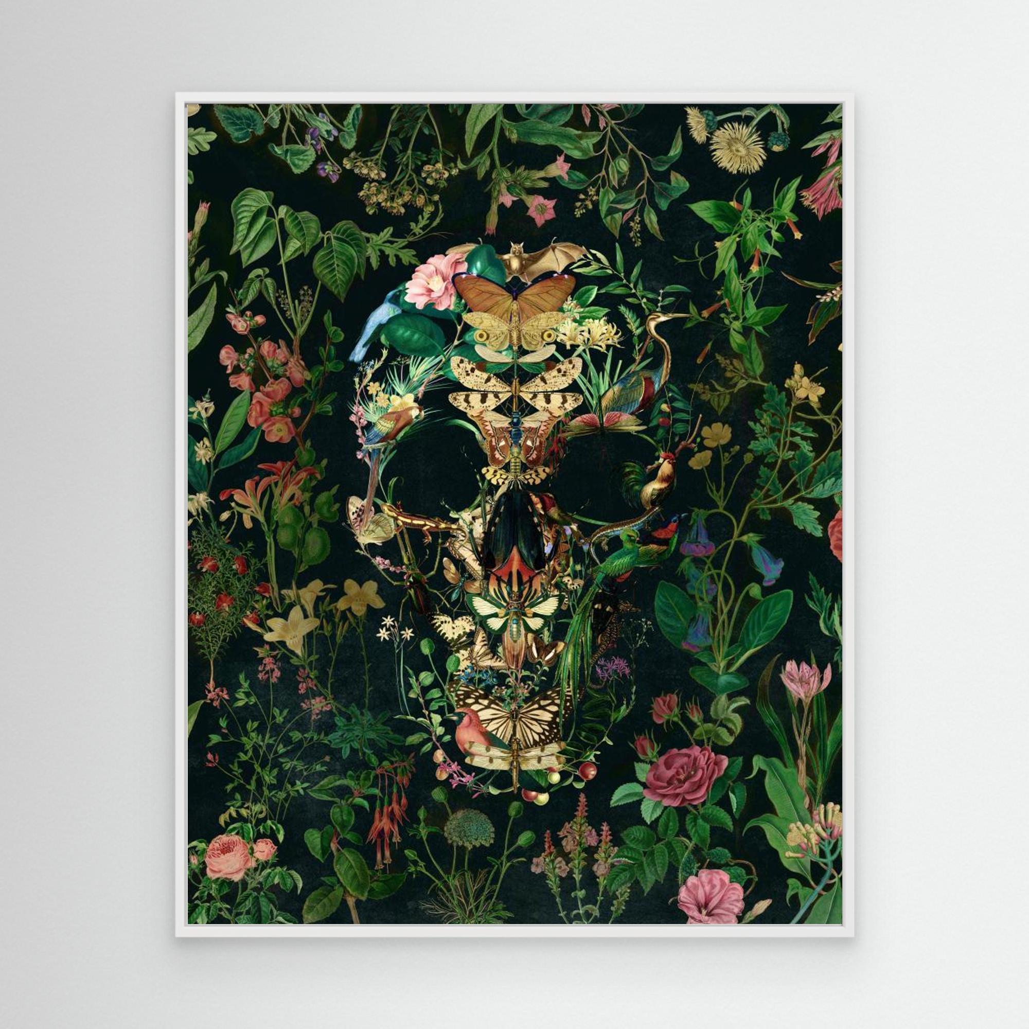 Papillon Skull by Ali Gulec Canvas