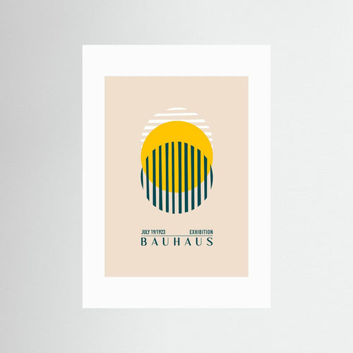 Bauhaus Sari Kure by Emel Tunaboylu Fine Art Paper
