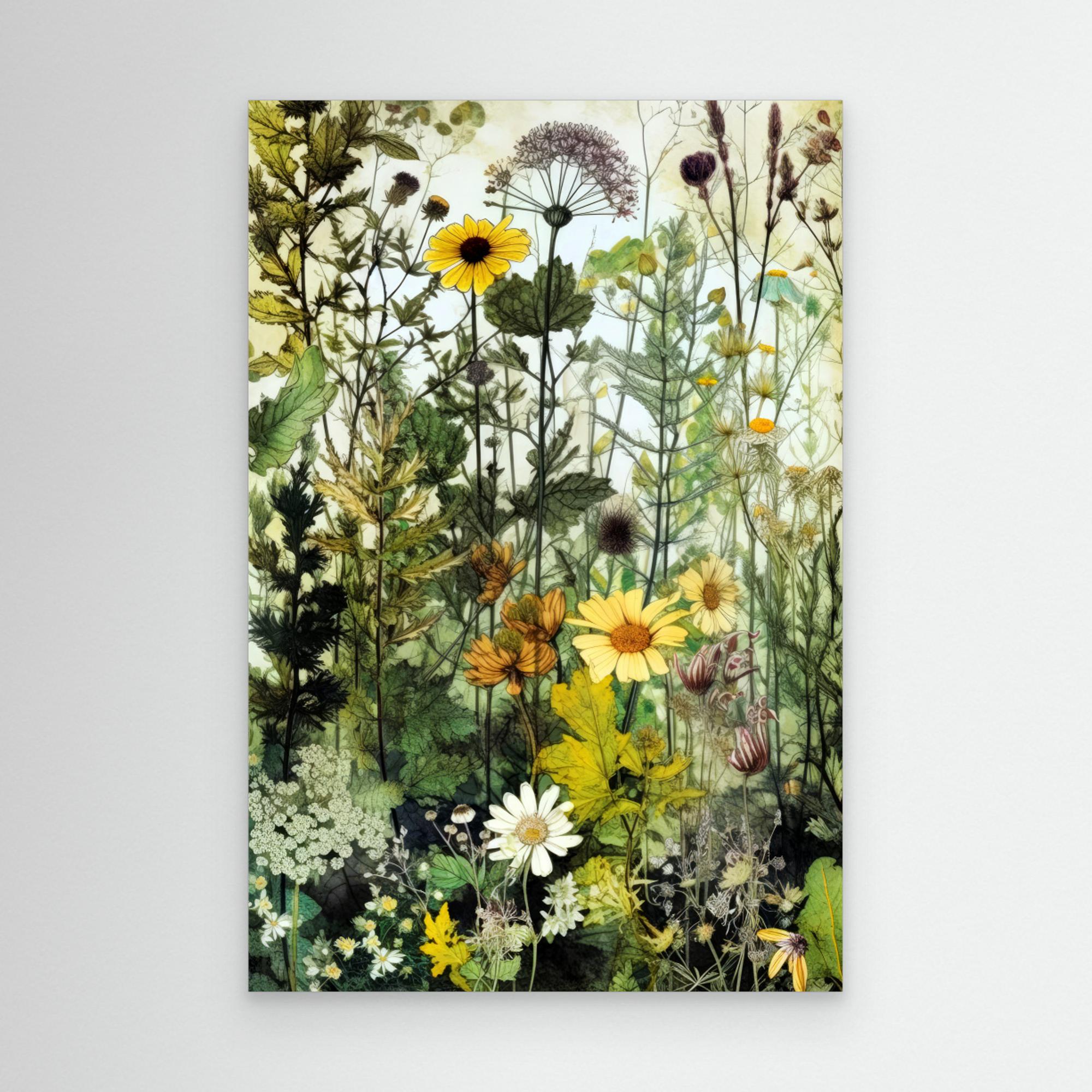 Meadow flowers 10 by Justyna Jaszke Canvas