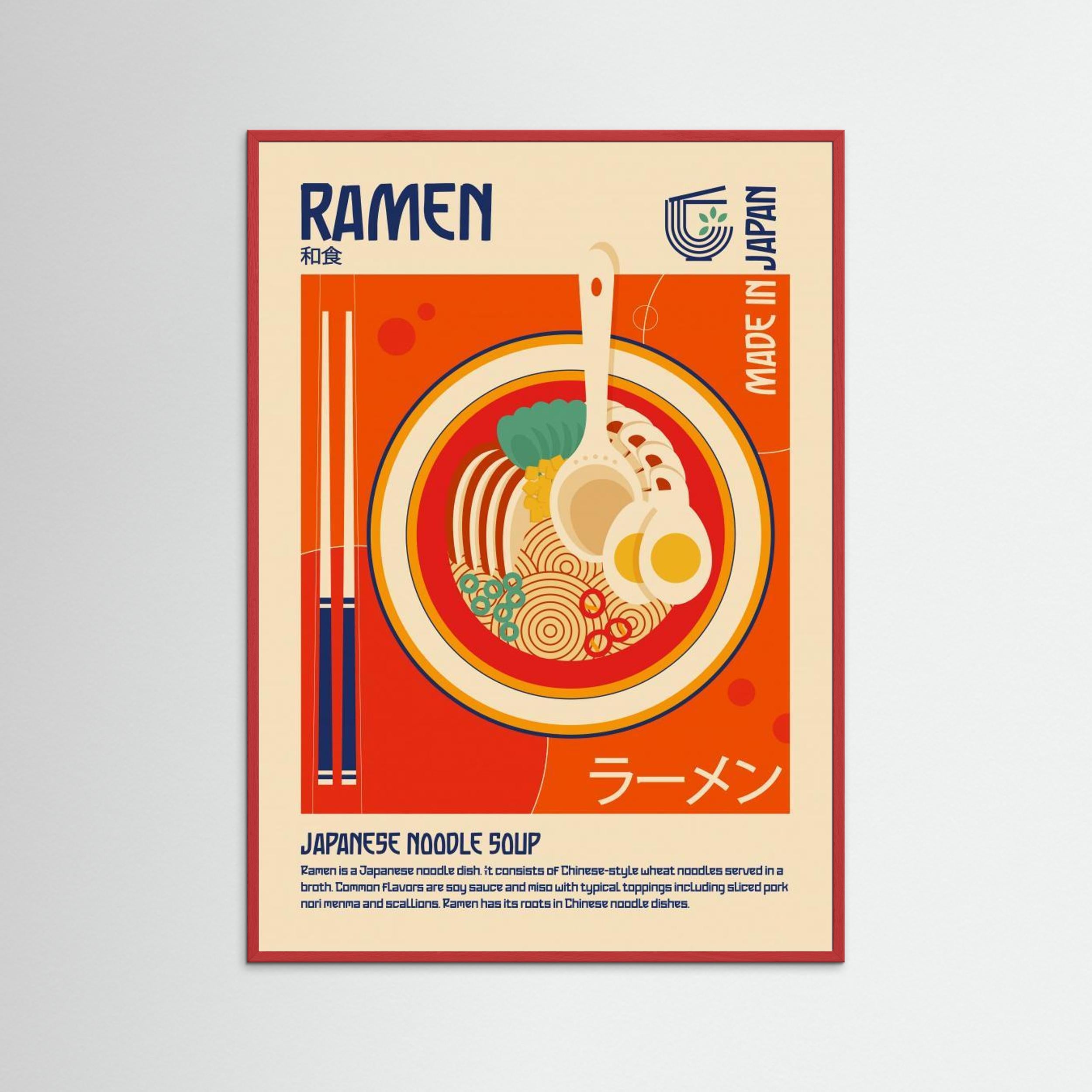 Ramen Japanese Food Print by Retrodrome