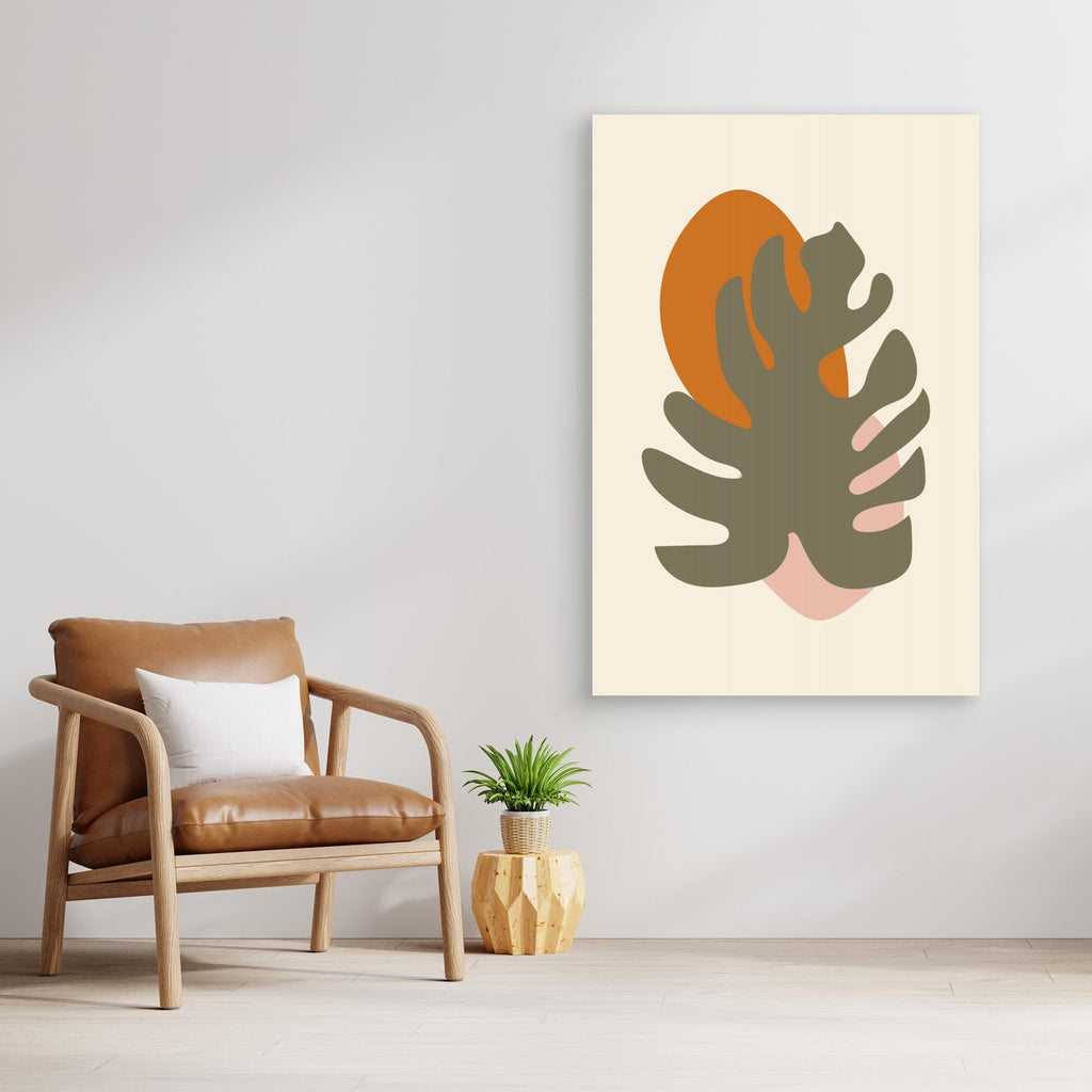 Abstract Botanical Boho Leaves 14 by Dina Dankers Canvas