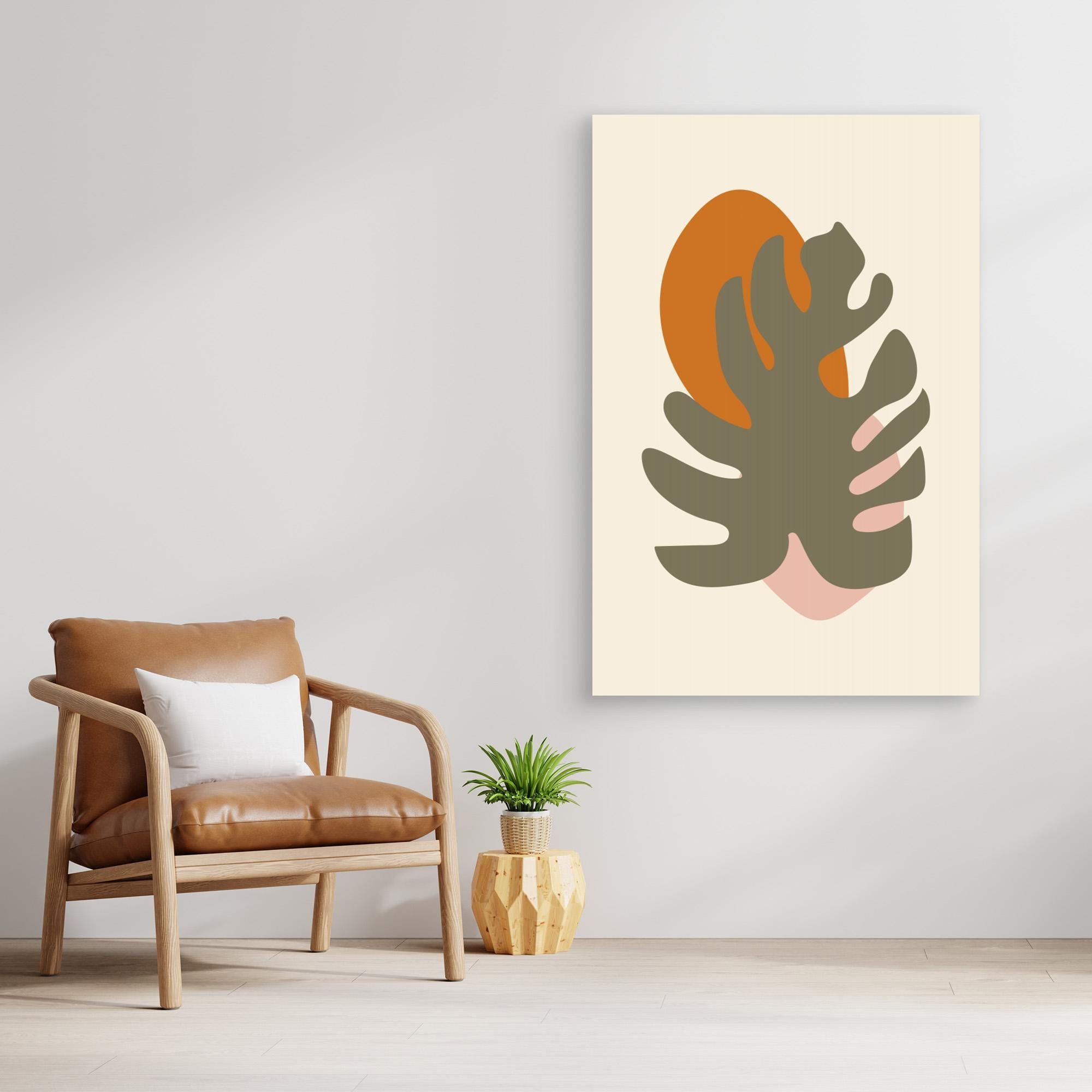 Abstract Botanical Boho Leaves 14 by Dina Dankers Canvas