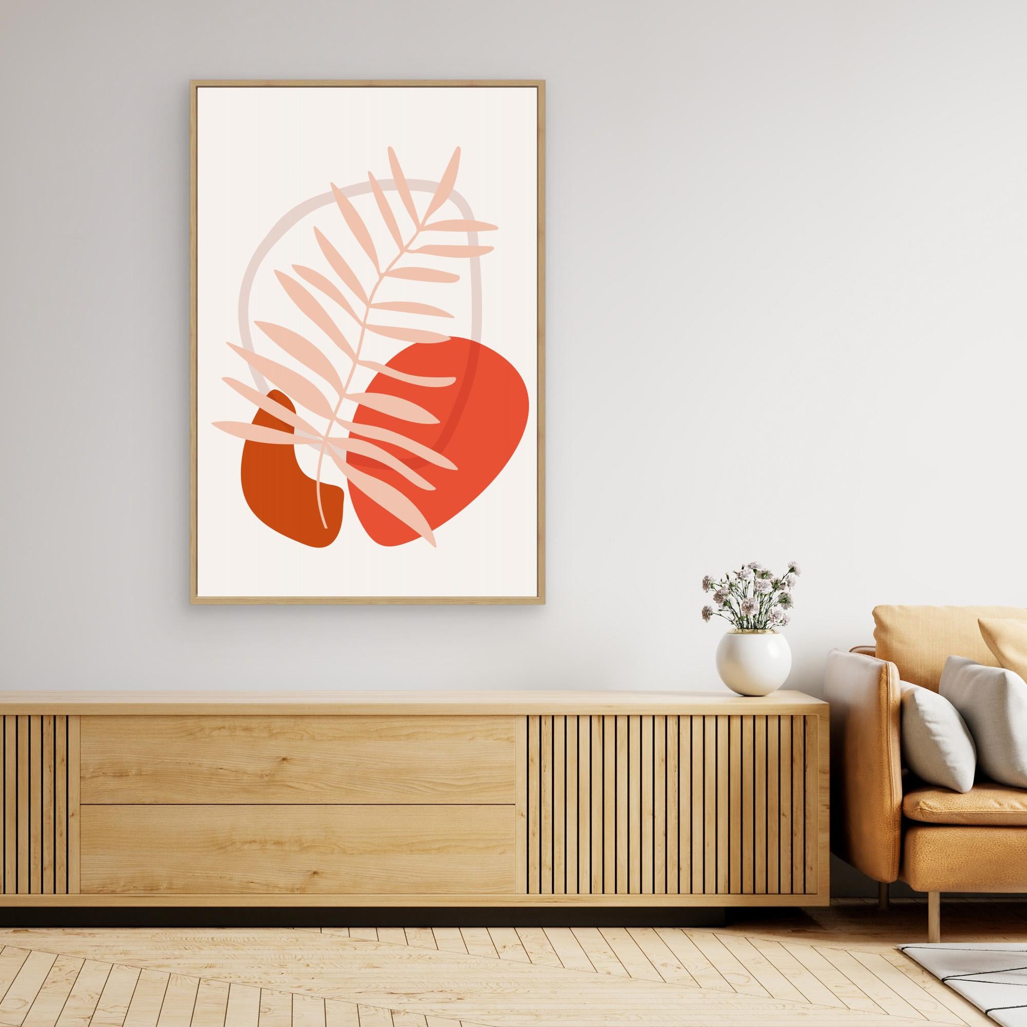 Abstract Botanical Boho Leaves 65 by Dina Dankers Canvas