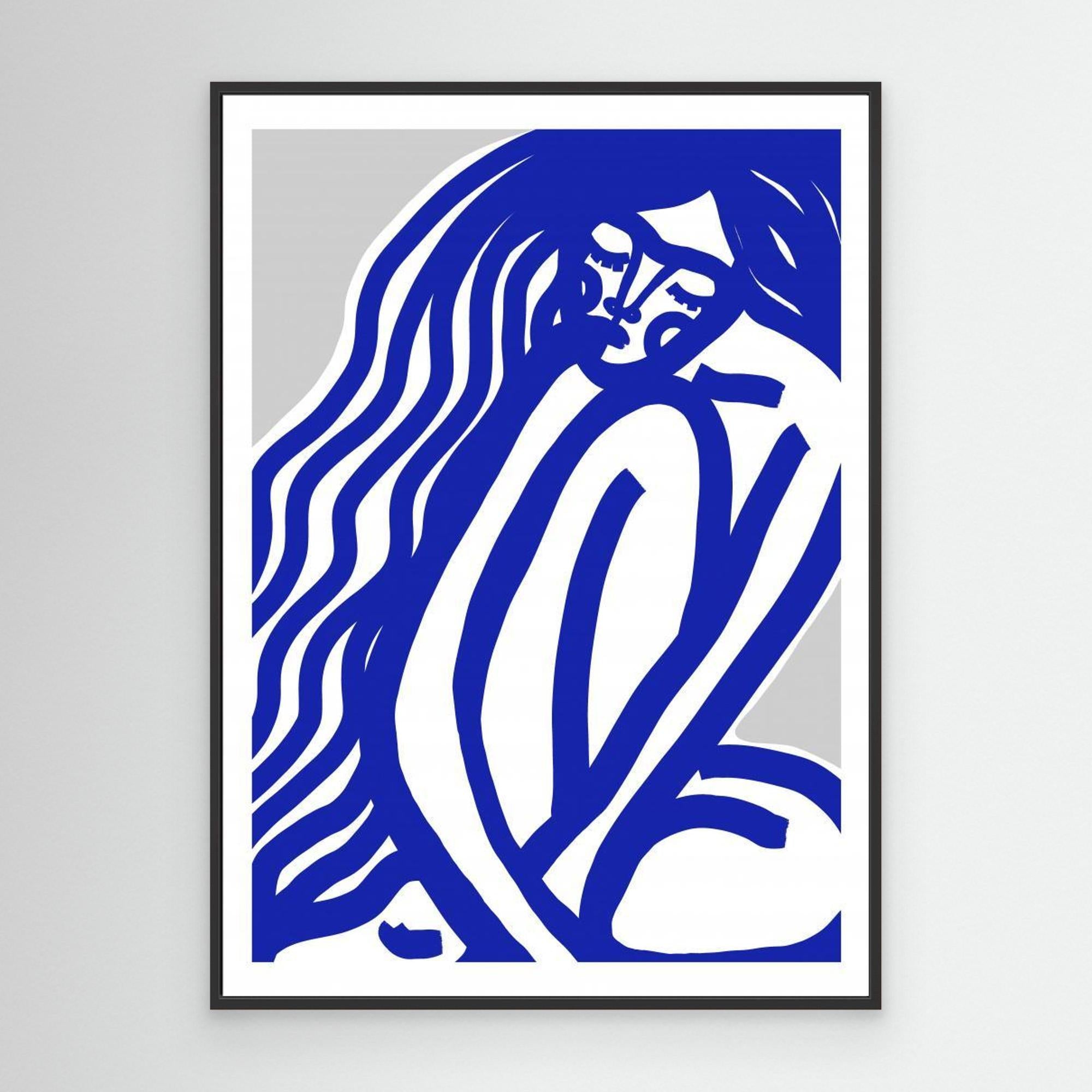 The Silence (Blue) by Treechild Canvas