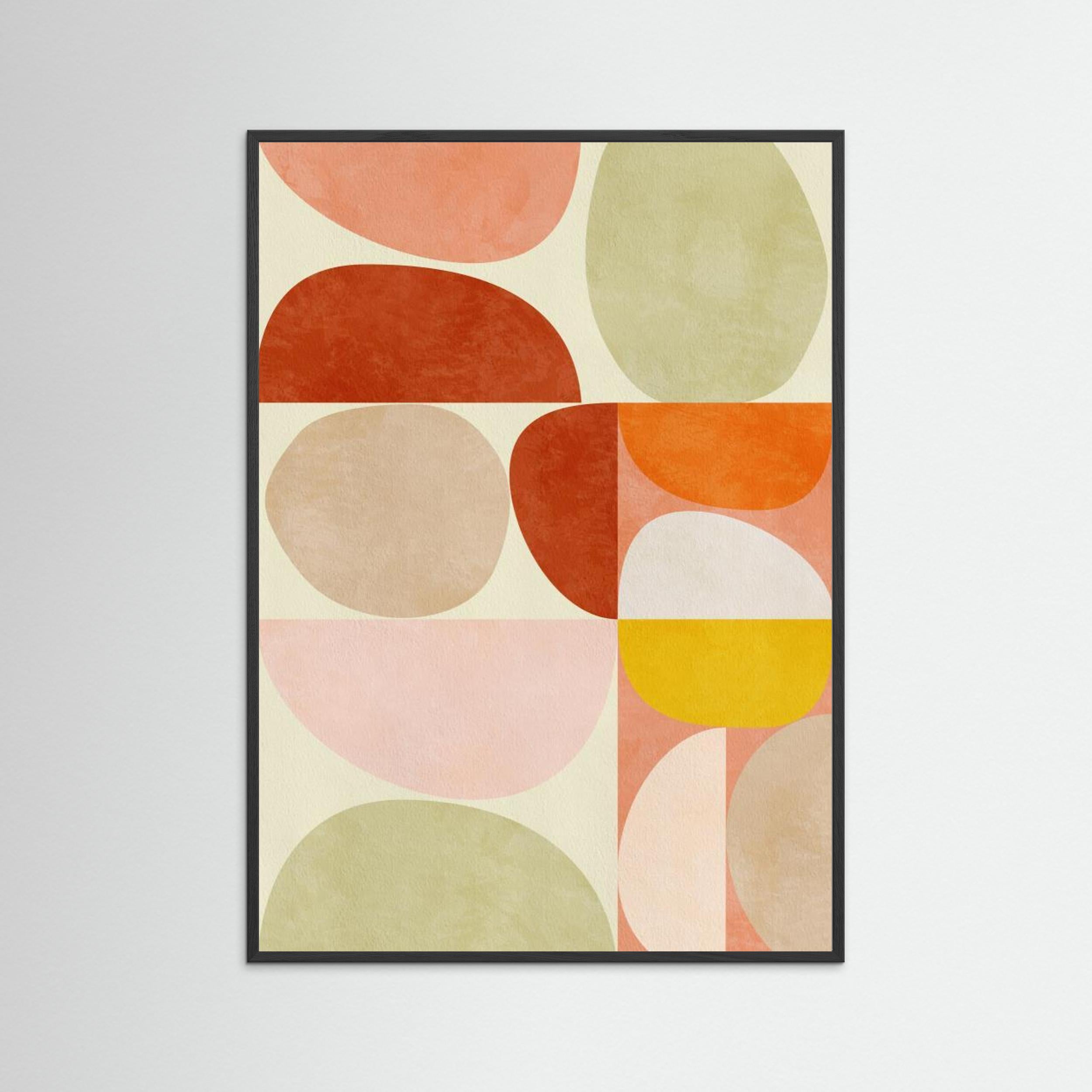 Pastel Geometry by Ana Rut Bre Fine Art Paper