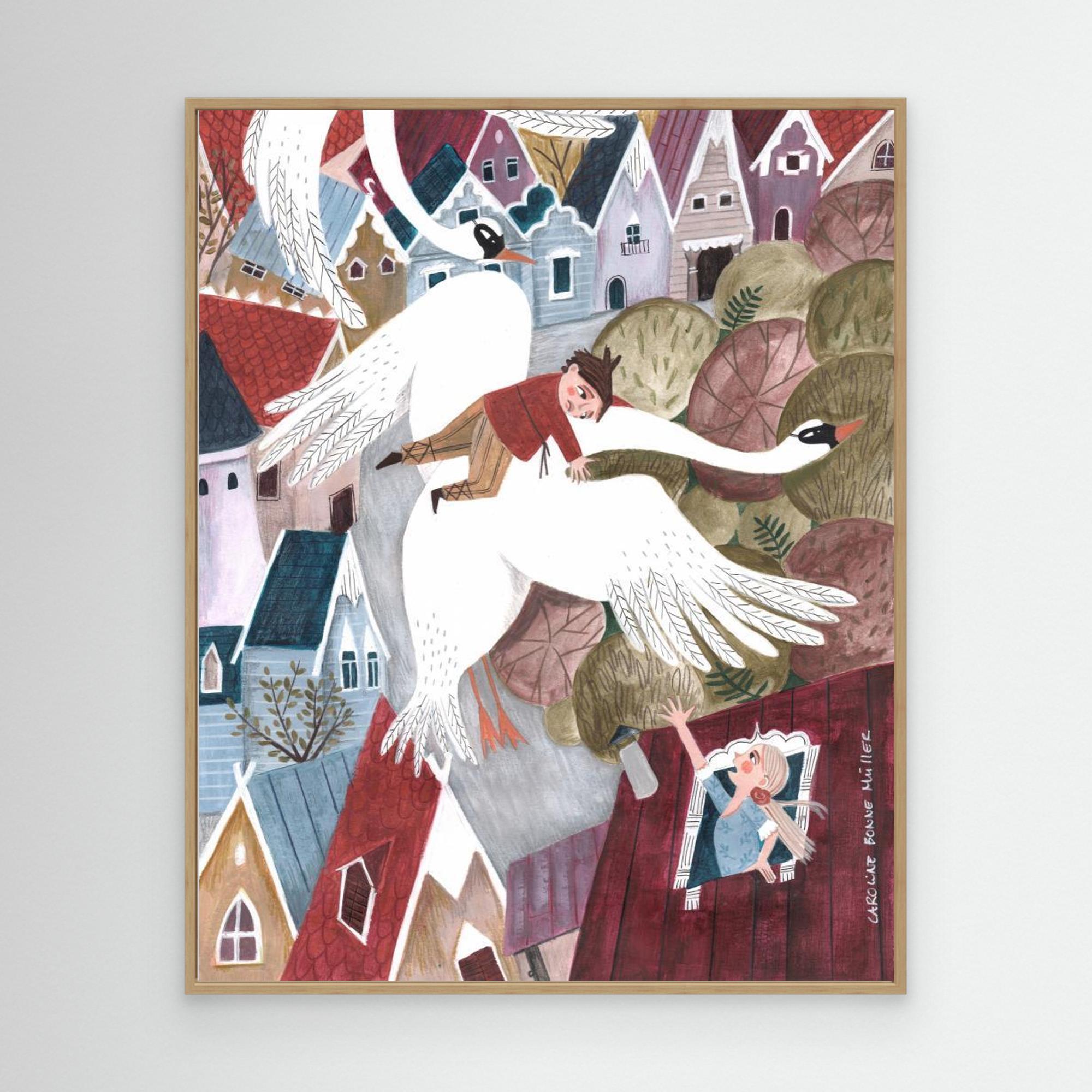 The magical wild geese by Caroline Bonne Müller Canvas