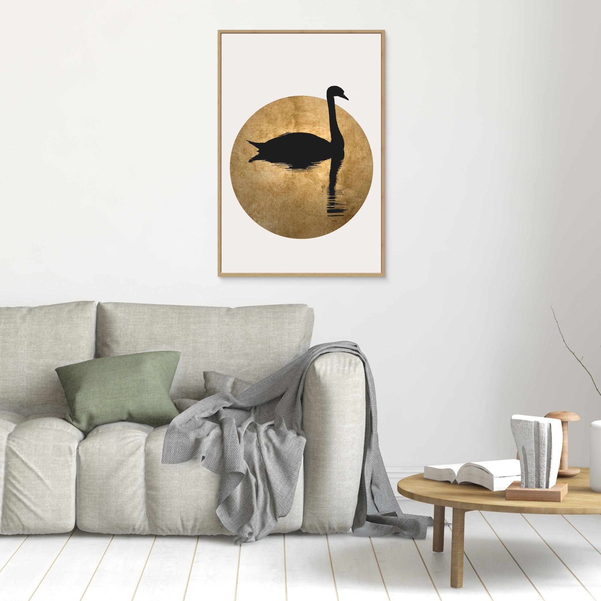 The Swan Gold by Kubistika Canvas