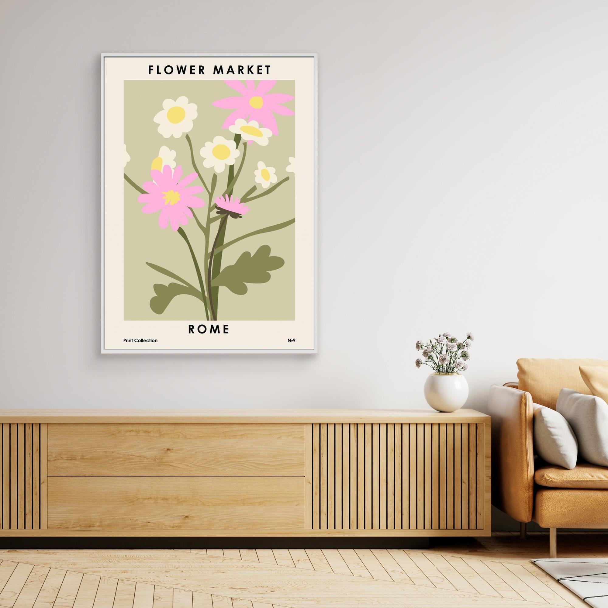 Flower Market Rome by Nktn Canvas