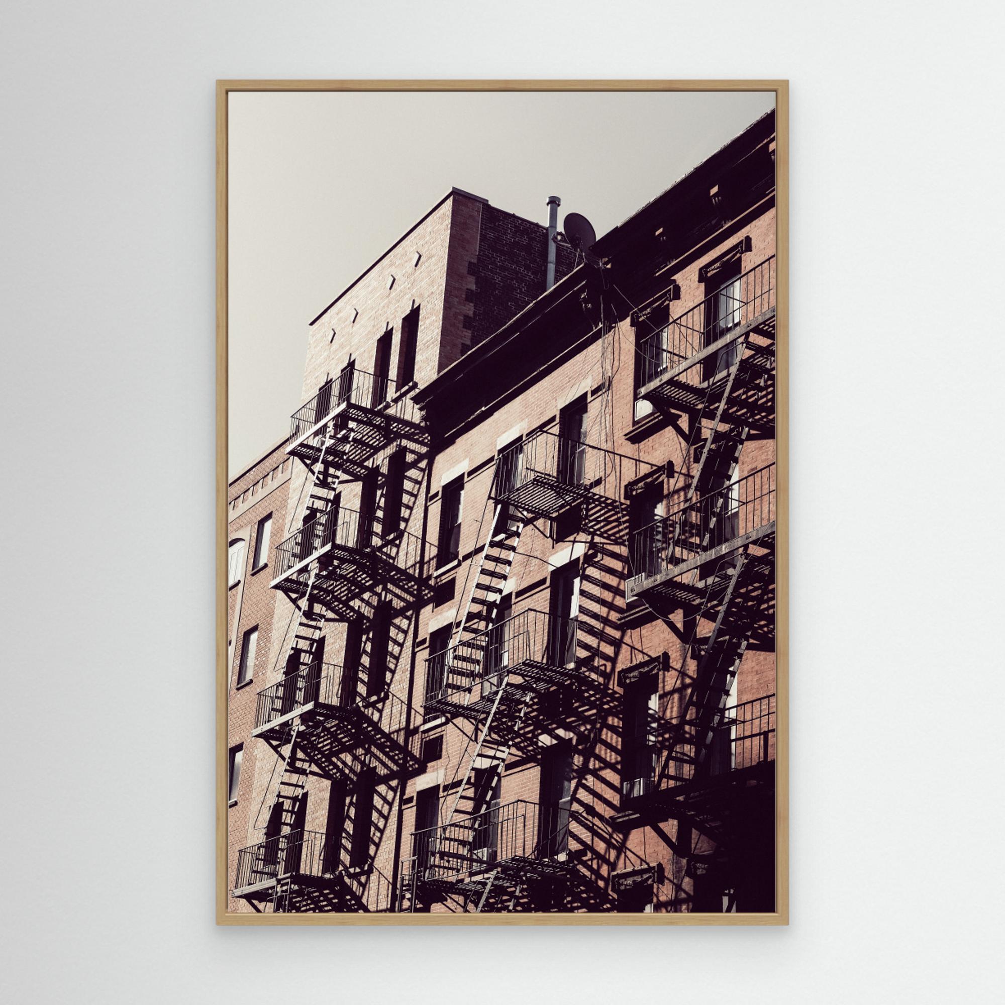 New York City Fire Escapes 02 by Rikard Martin Canvas