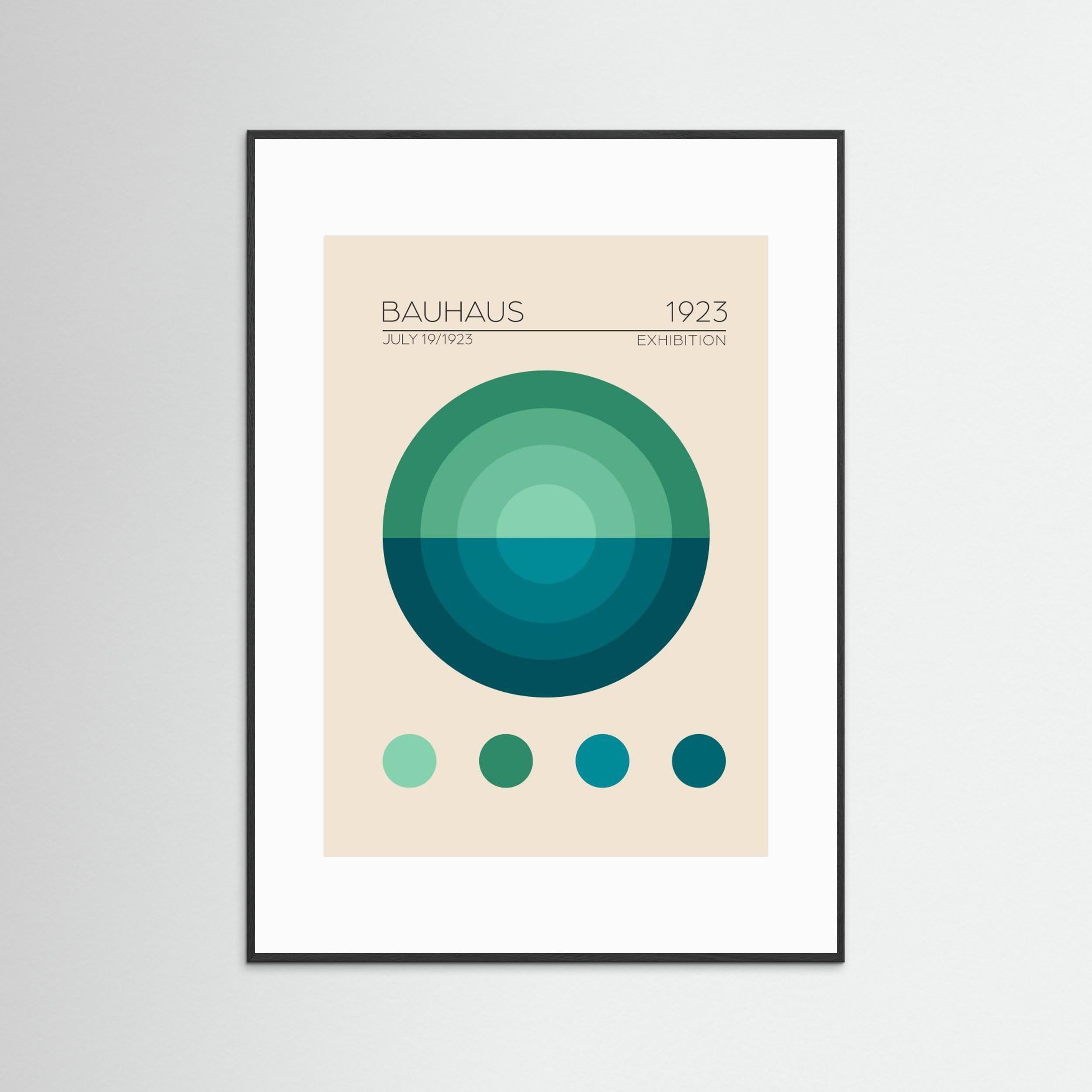 Bauhaus Mavi Daire by Emel Tunaboylu Fine Art Paper 