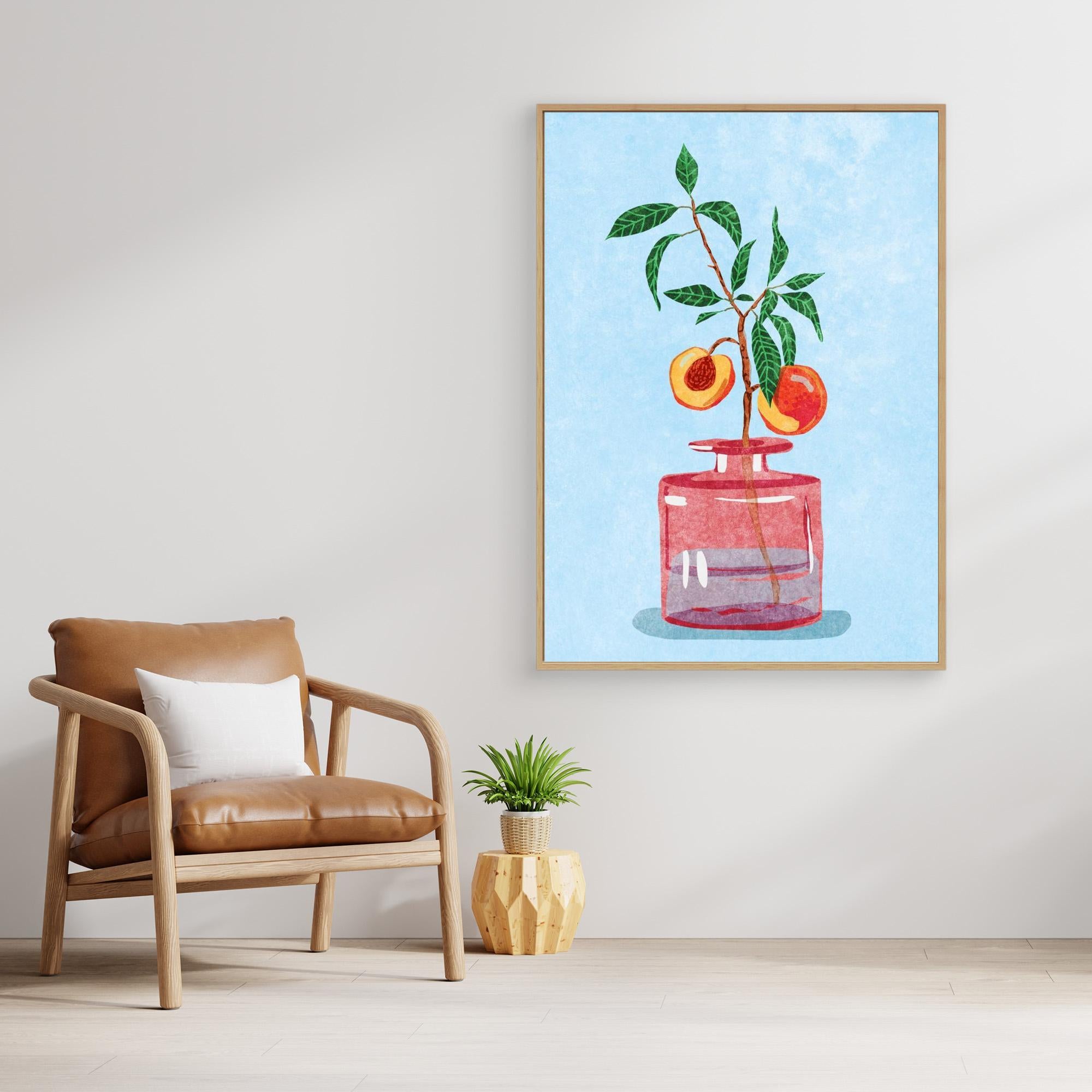 Peach Tree in Vase by Raissa Oltmanns Canvas