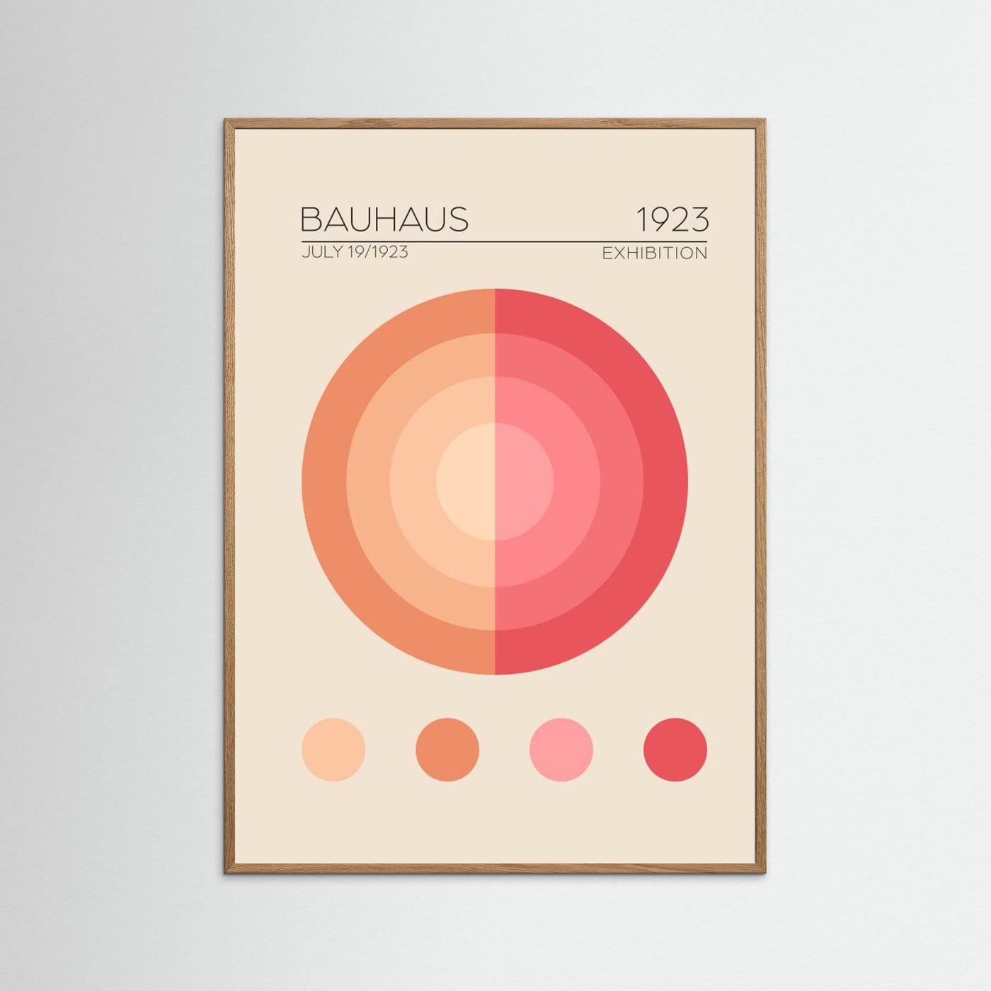 Bauhaus Pembe Daire by Emel Tunaboylu Fine Art Paper 