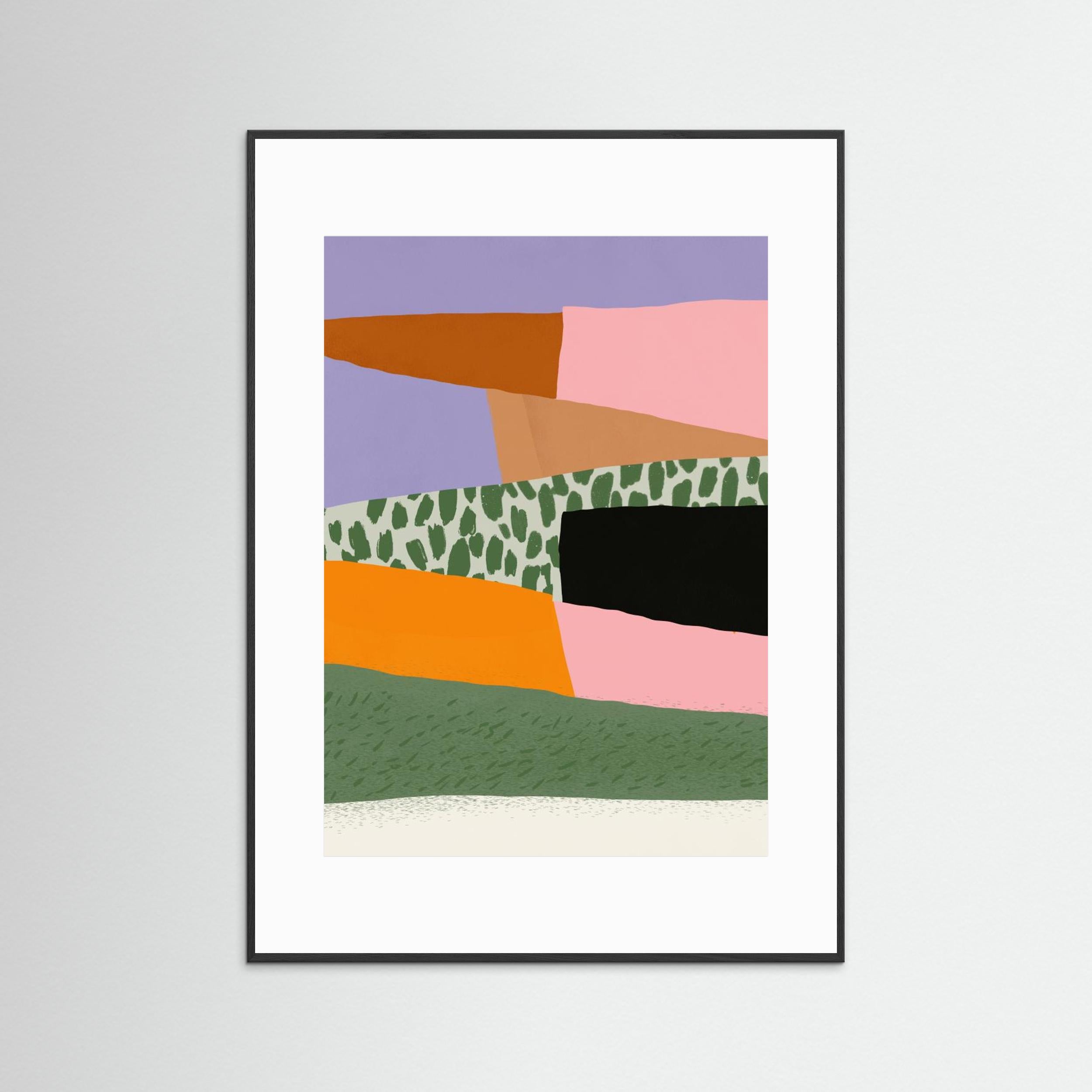 Collage abstract minimalism 02 by Little Dean Fine Art Paper