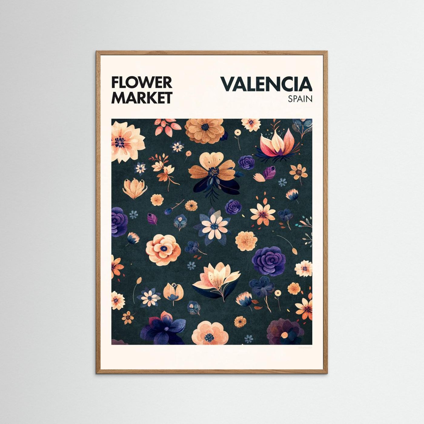Flower Market- Valencia by Emel Tunaboylu Fine Art Paper