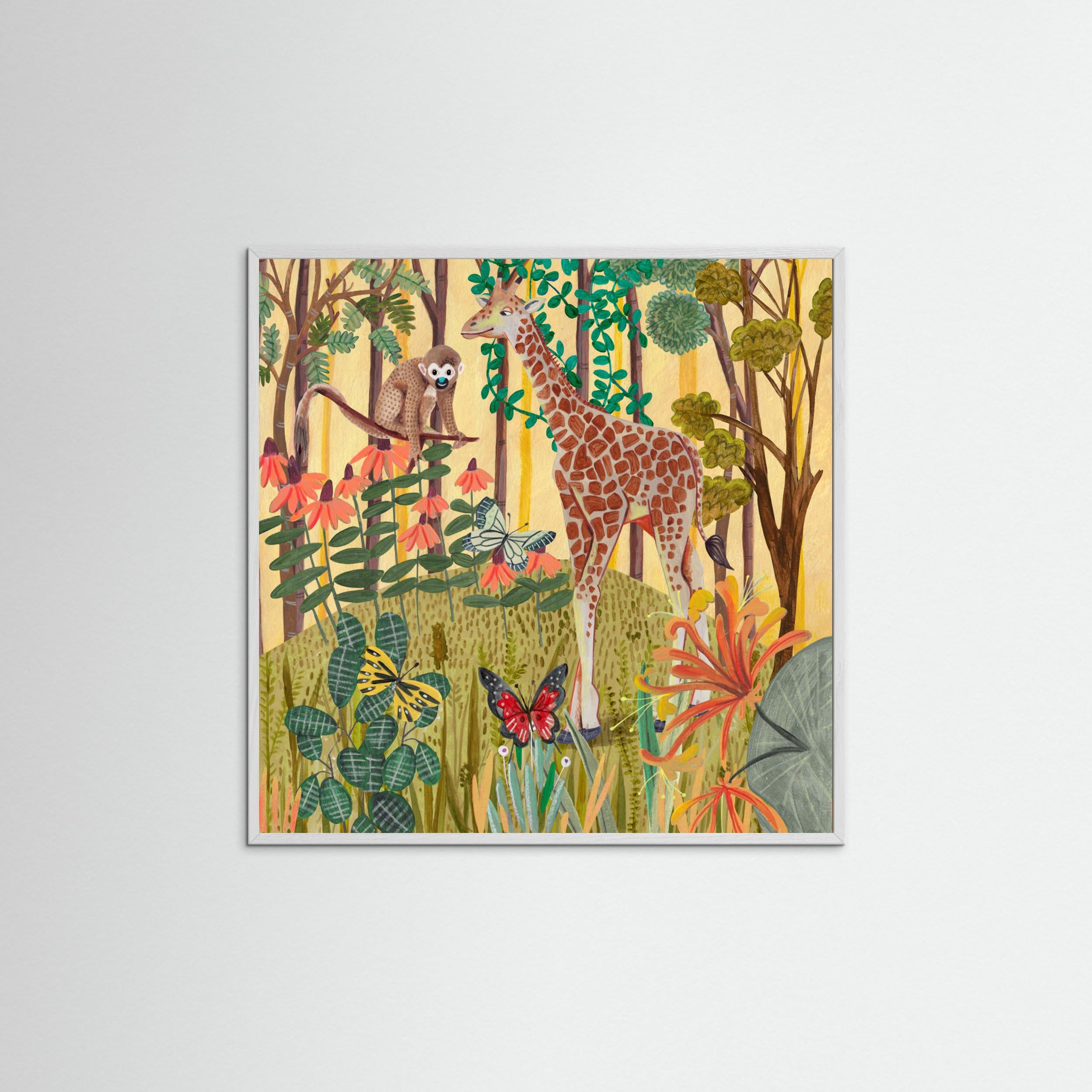 Giraffe in nature by Caroline Bonne Müller Fine Art Paper