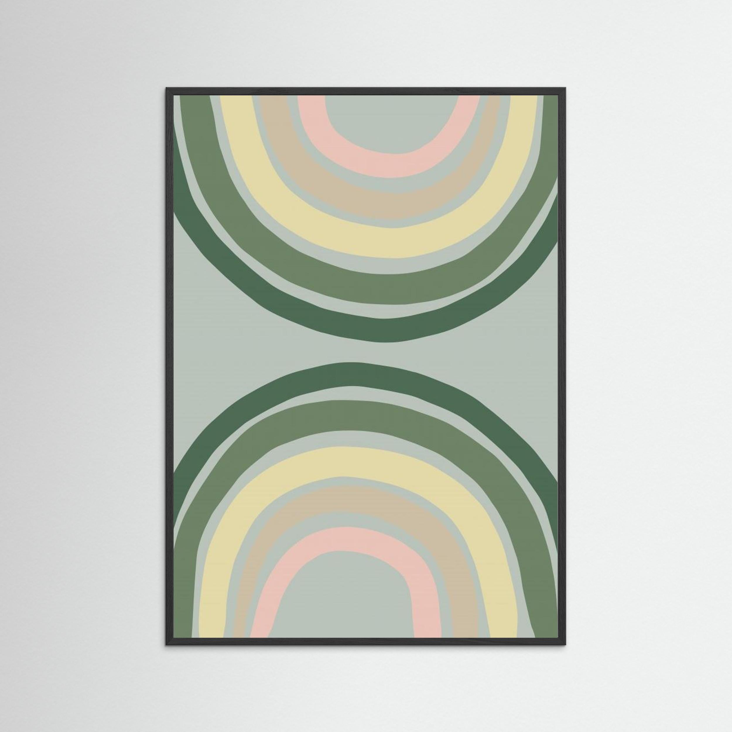 Double Rainbow Green by Pictufy Studio Fine art Paper