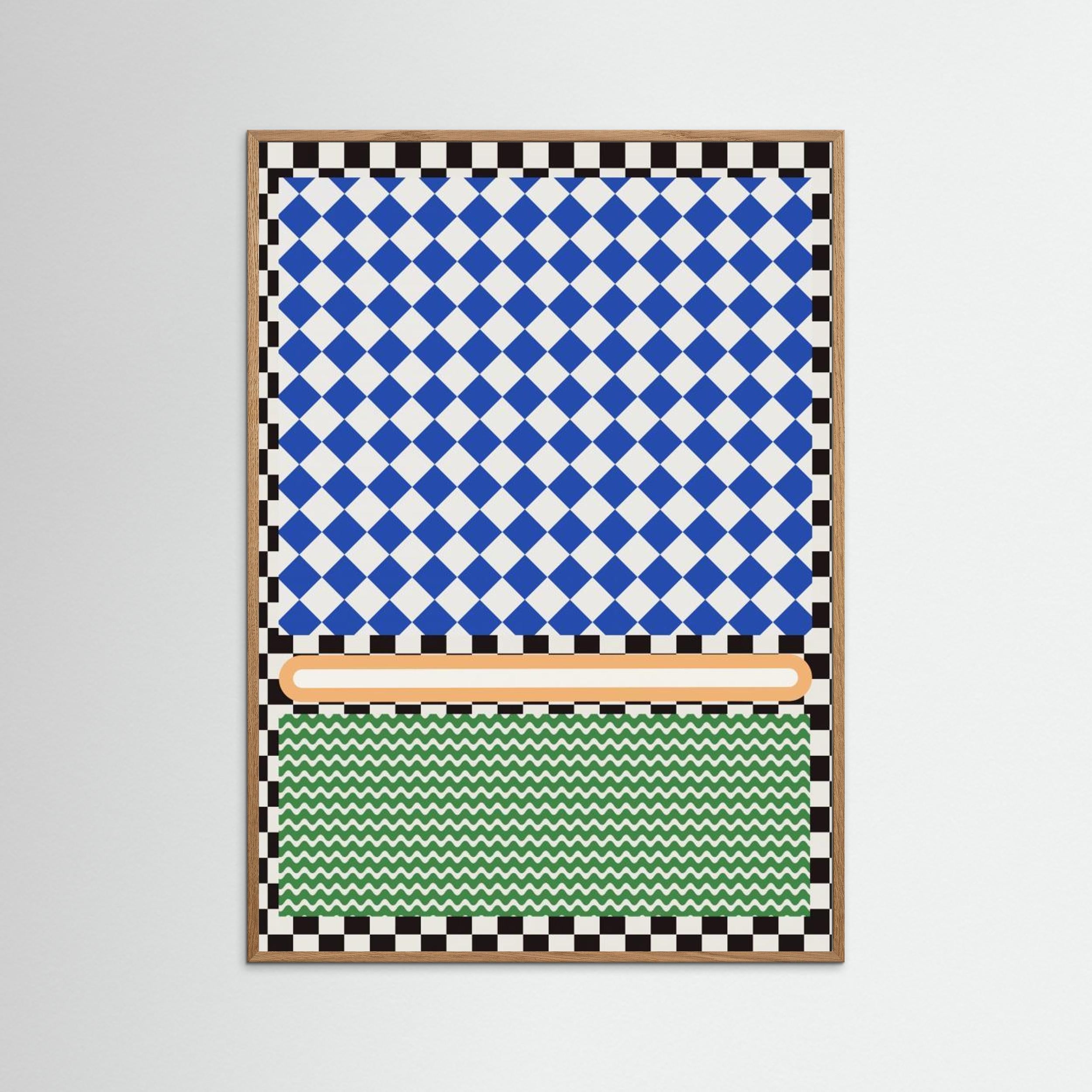 Checkered rothko inspirration by Little Dean Fine Art Paper 