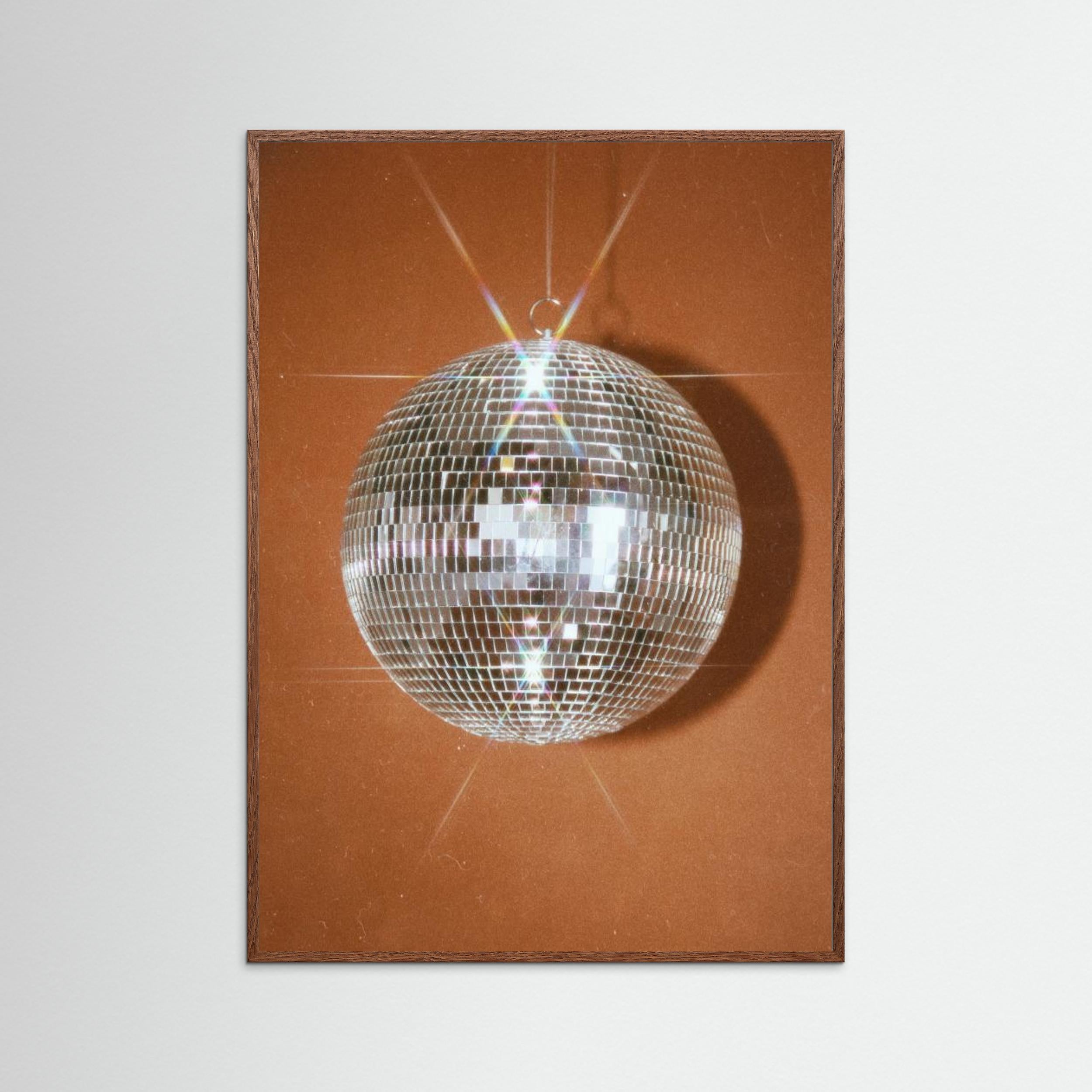 Orange Disco Ball by Samantha Hearn Fine Art Paper