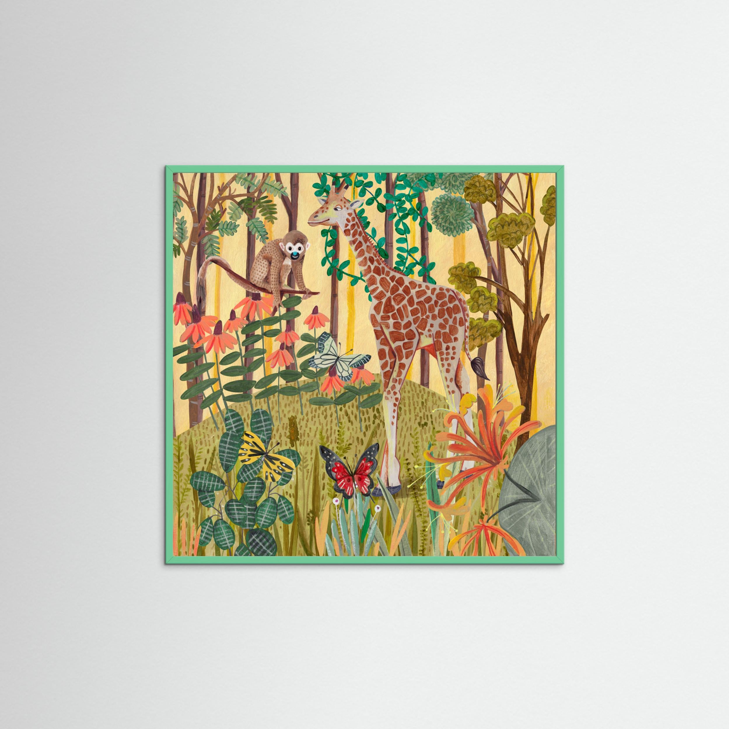 Giraffe in nature by Caroline Bonne Müller Fine Art Paper