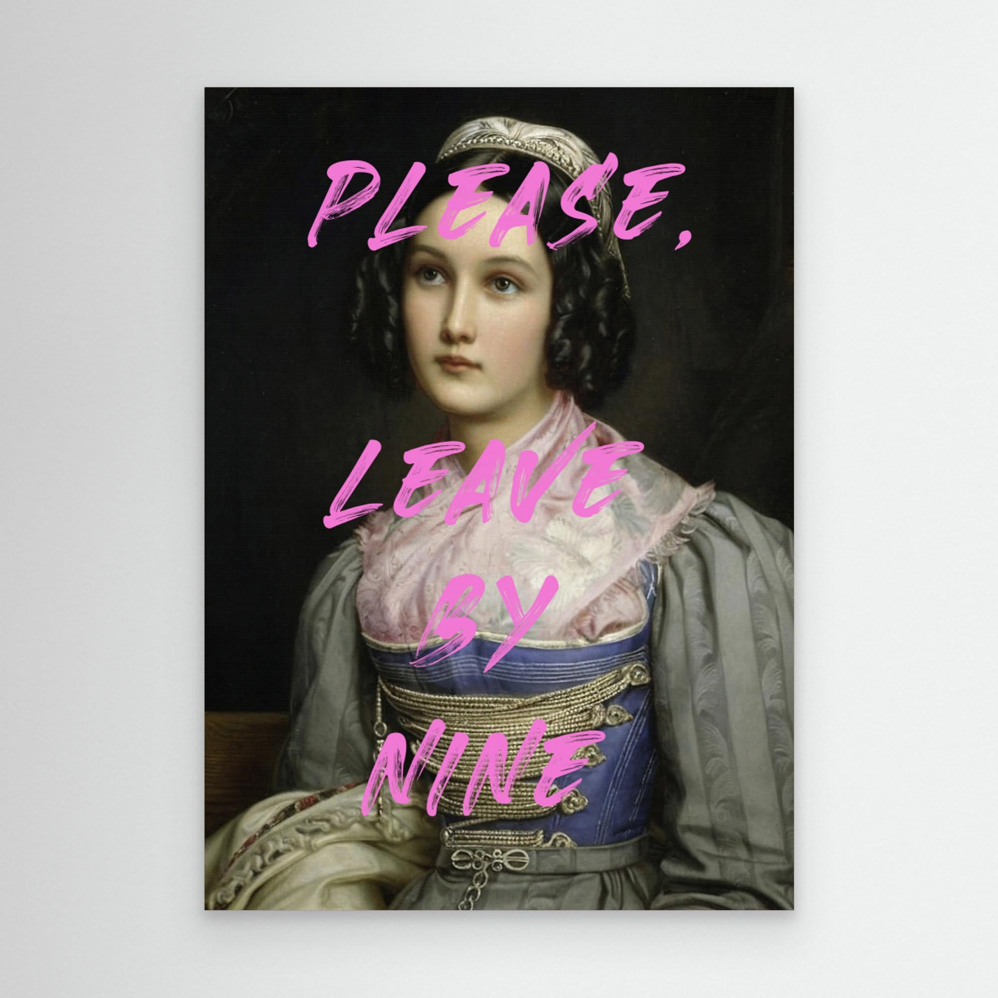 Please, Leave By Nine by The Art Concept Canvas