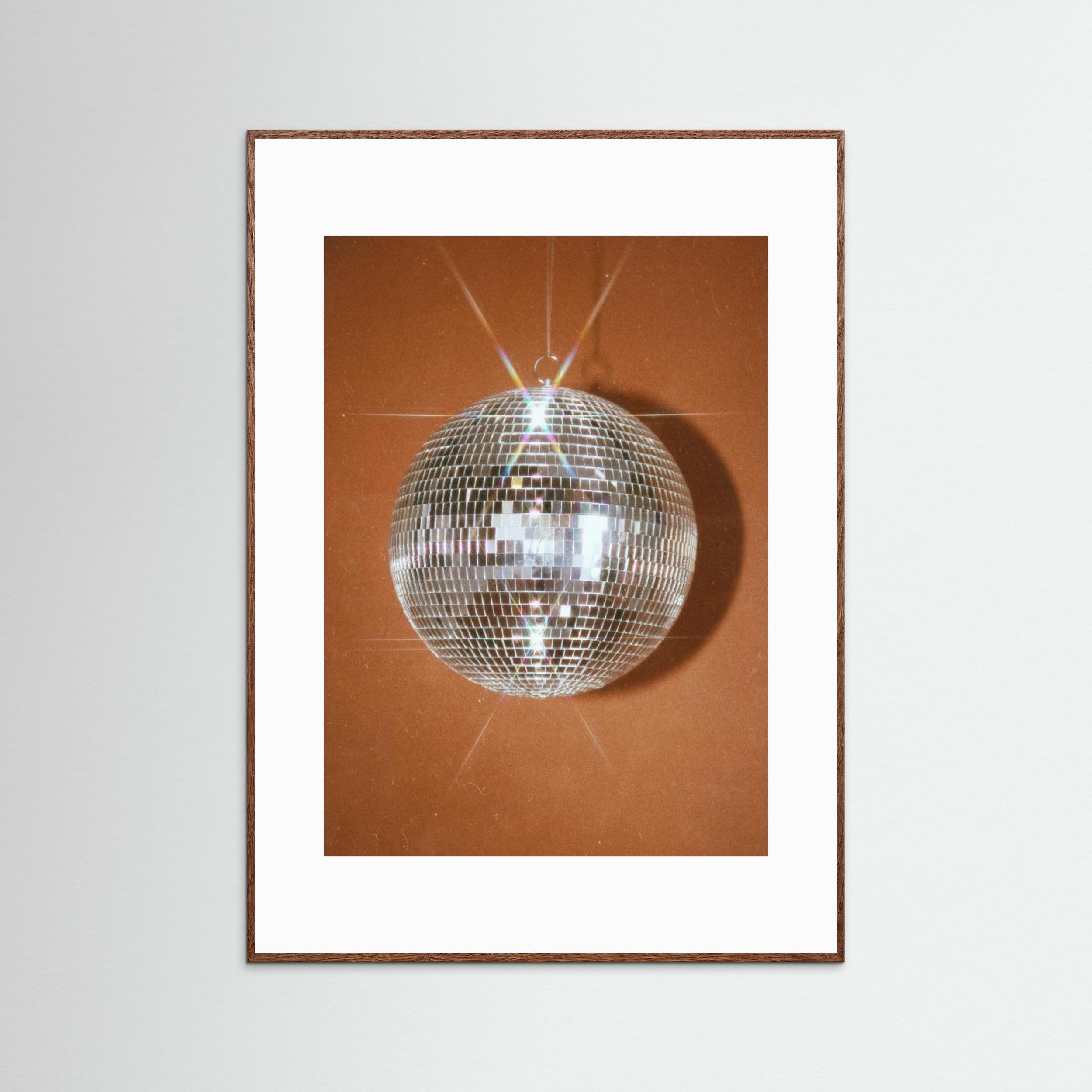 Orange Disco Ball by Samantha Hearn Fine Art Paper