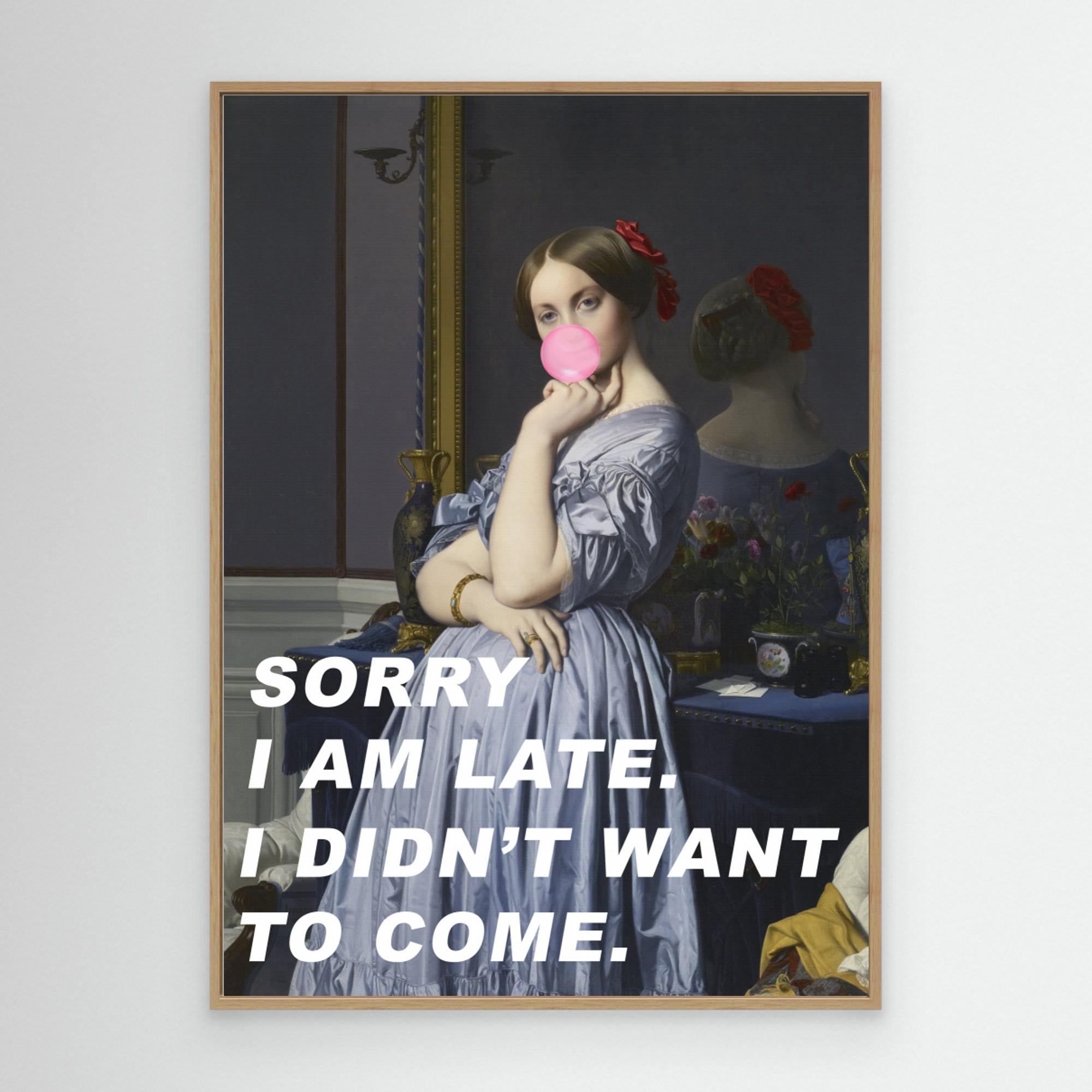 Sorry I Am Late. I Didn't Want To Come. by The Art Concept Canvas