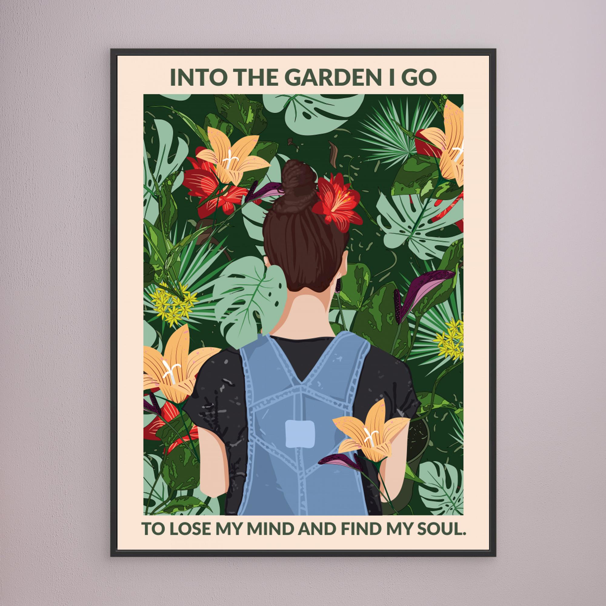 Into the Garden Standard Wall Art by Wall Chart Art Studio