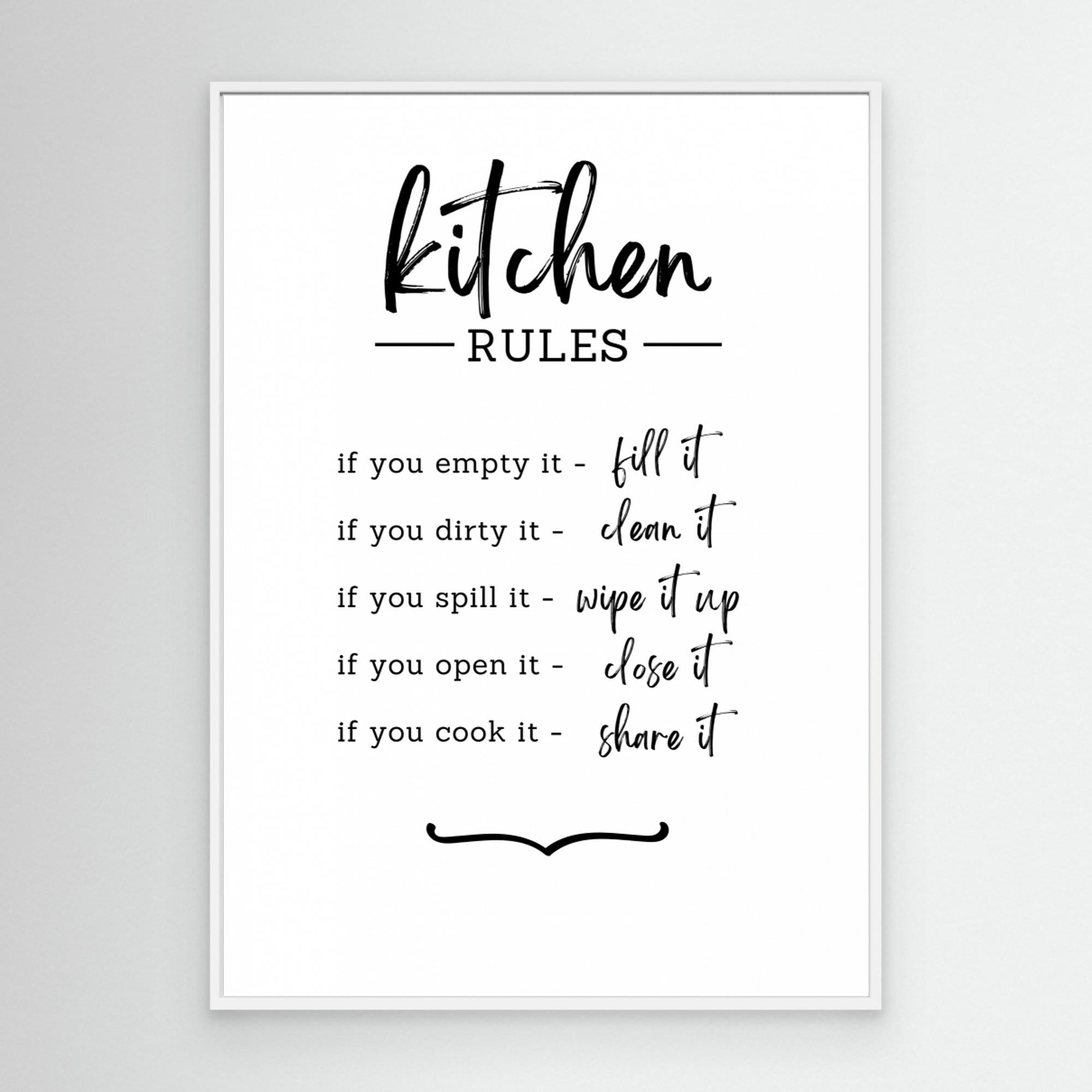 Kitchen Rules by Kristina N.   Soul Art Shop Canvas