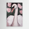 Swan In The Pond by Treechild Canvas
