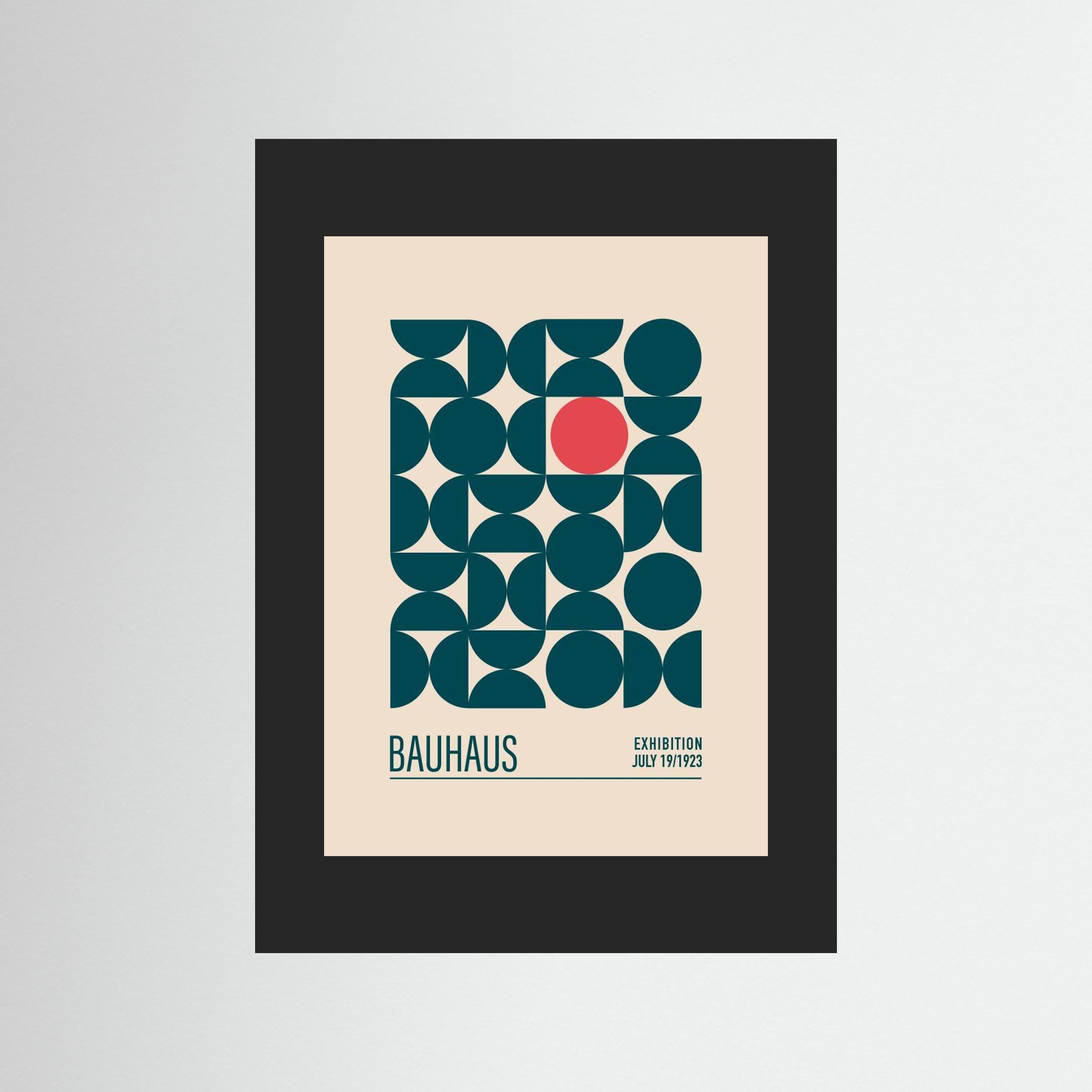 Bauhaus Mavi Kureler by Emel Tunaboylu Fine Art Paper 