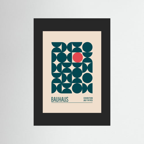 Bauhaus Mavi Kureler by Emel Tunaboylu Fine Art Paper 