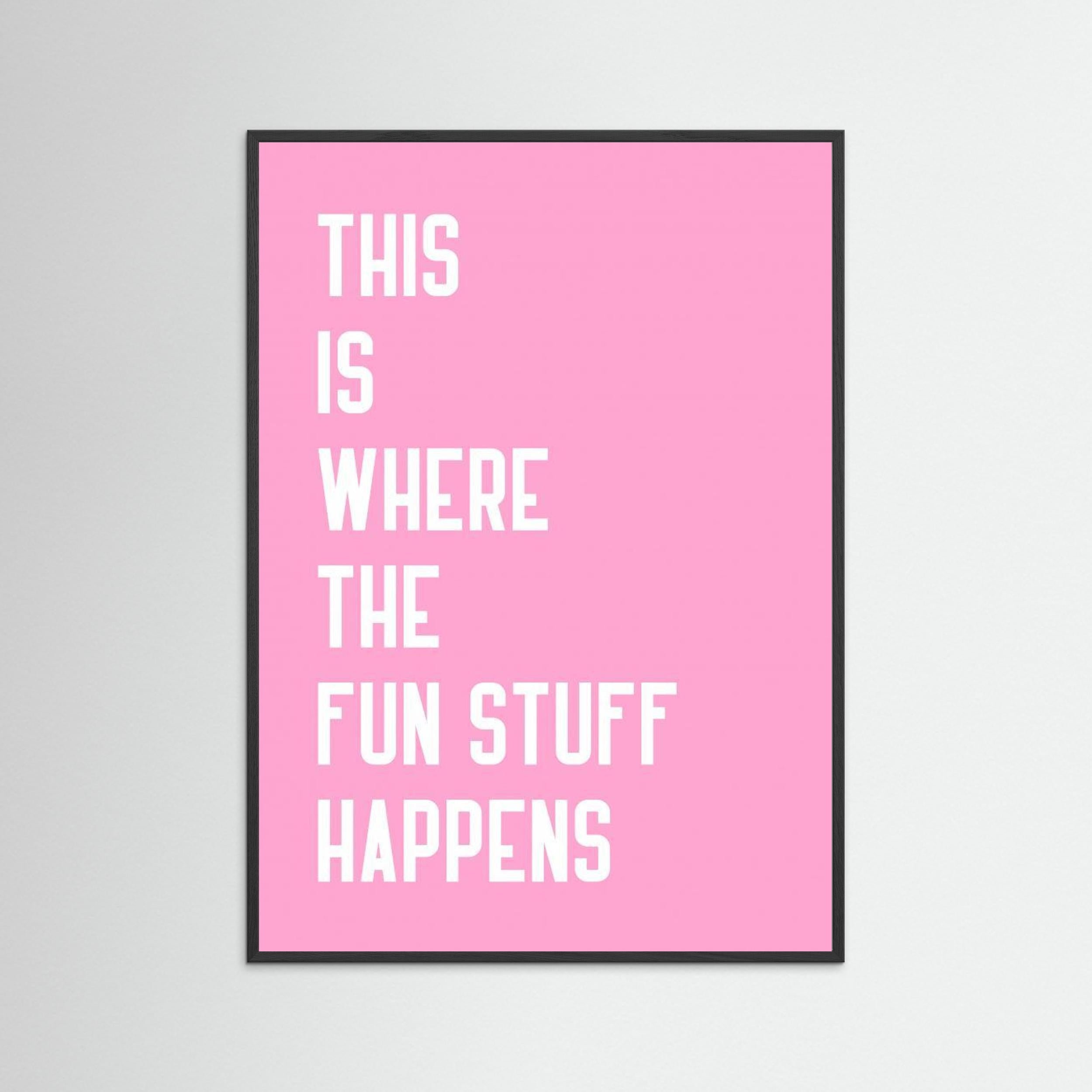 Where the fun stuff happen by Athene Fritsch Fine Art Paper 