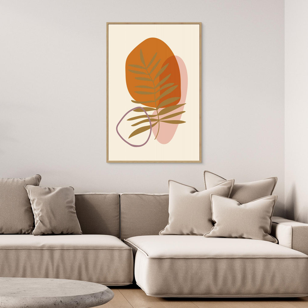Abstract Botanical Boho Leaves 27 by Dina Dankers Canvas